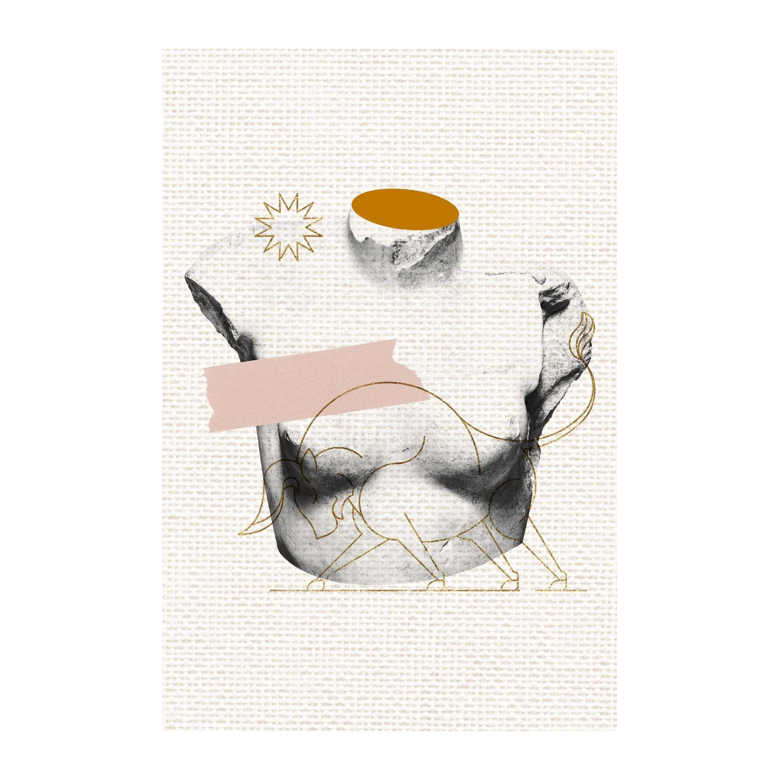Modern Abstract Bull Sculpture Wall Art