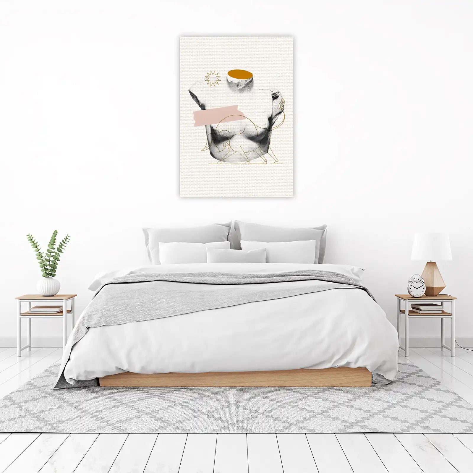 Modern Abstract Bull Sculpture Wall Art