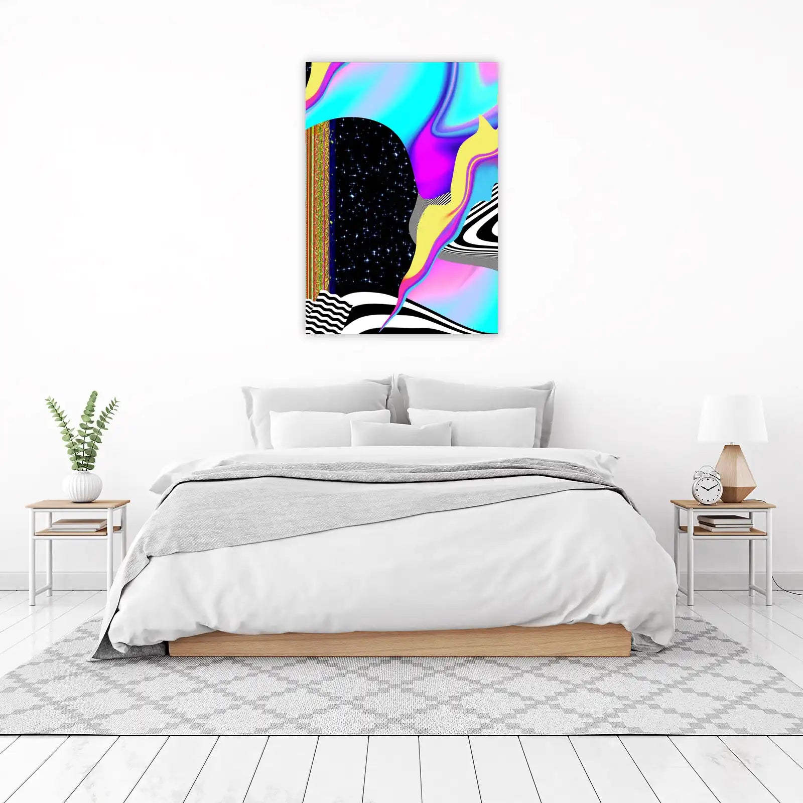 Cosmic Swirl Abstract Geometric Wall Art