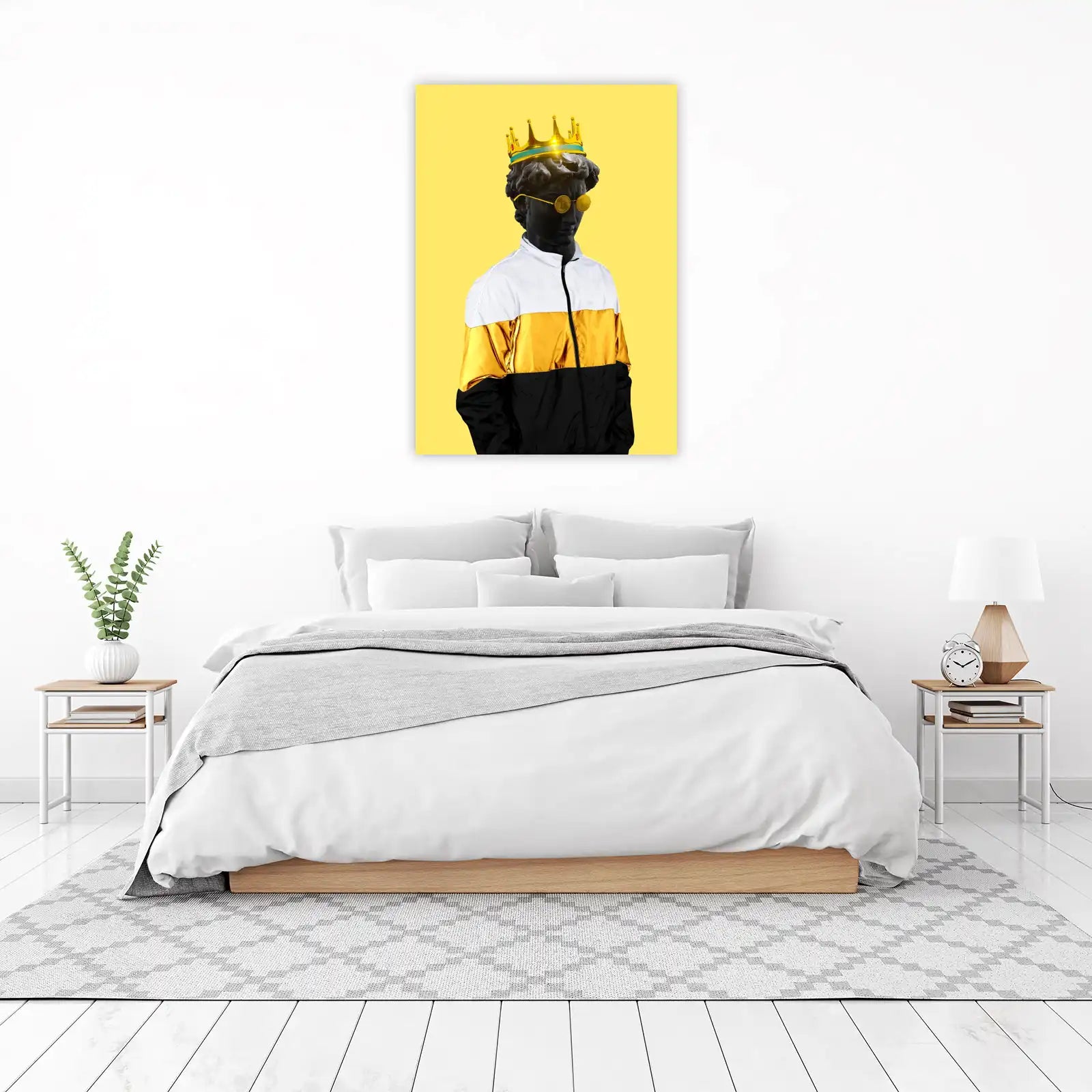 Bitcoin King Statue Streetwear Wall Art