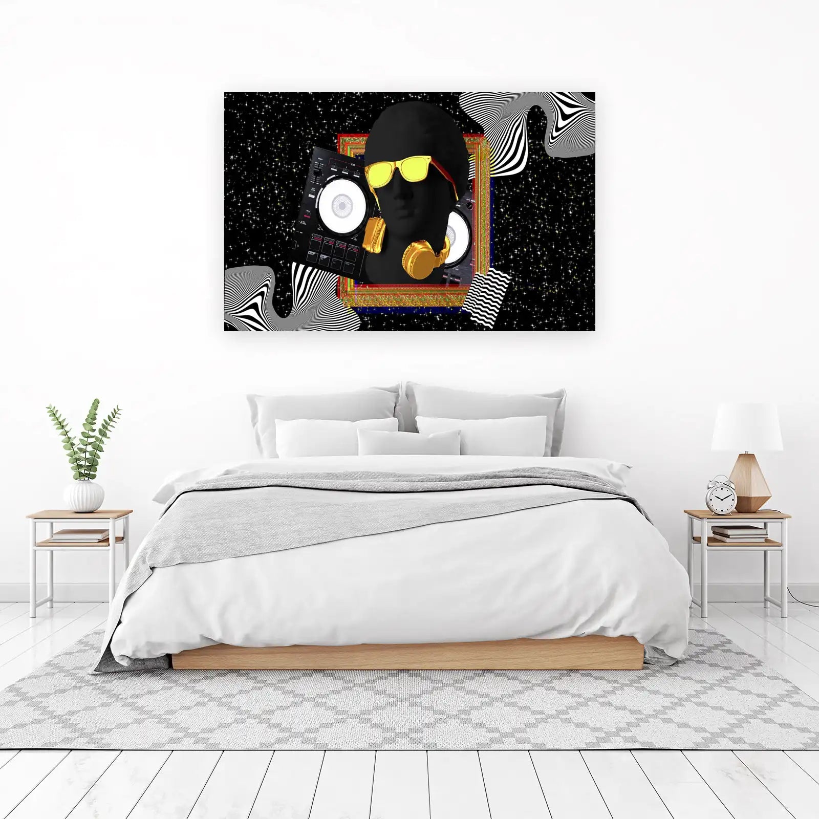 Retro DJ Psychedelic Pop Art Wall Art