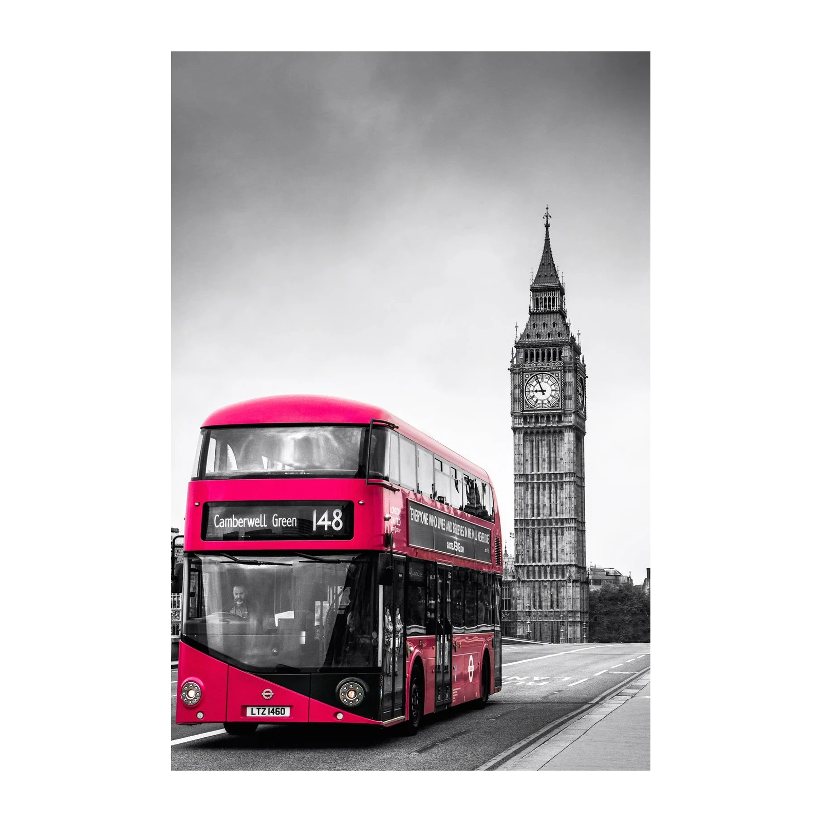Iconic London Red Bus & Big Ben Wall Art