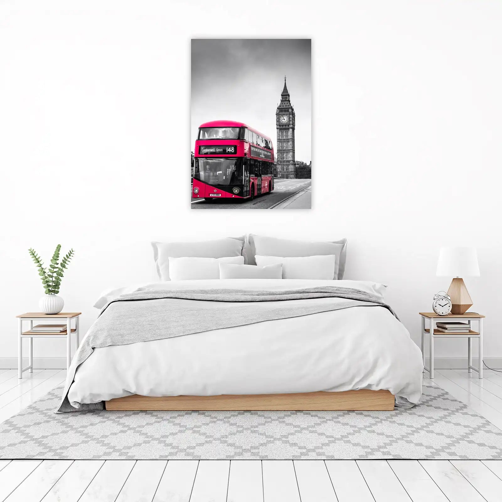 Iconic London Red Bus & Big Ben Wall Art