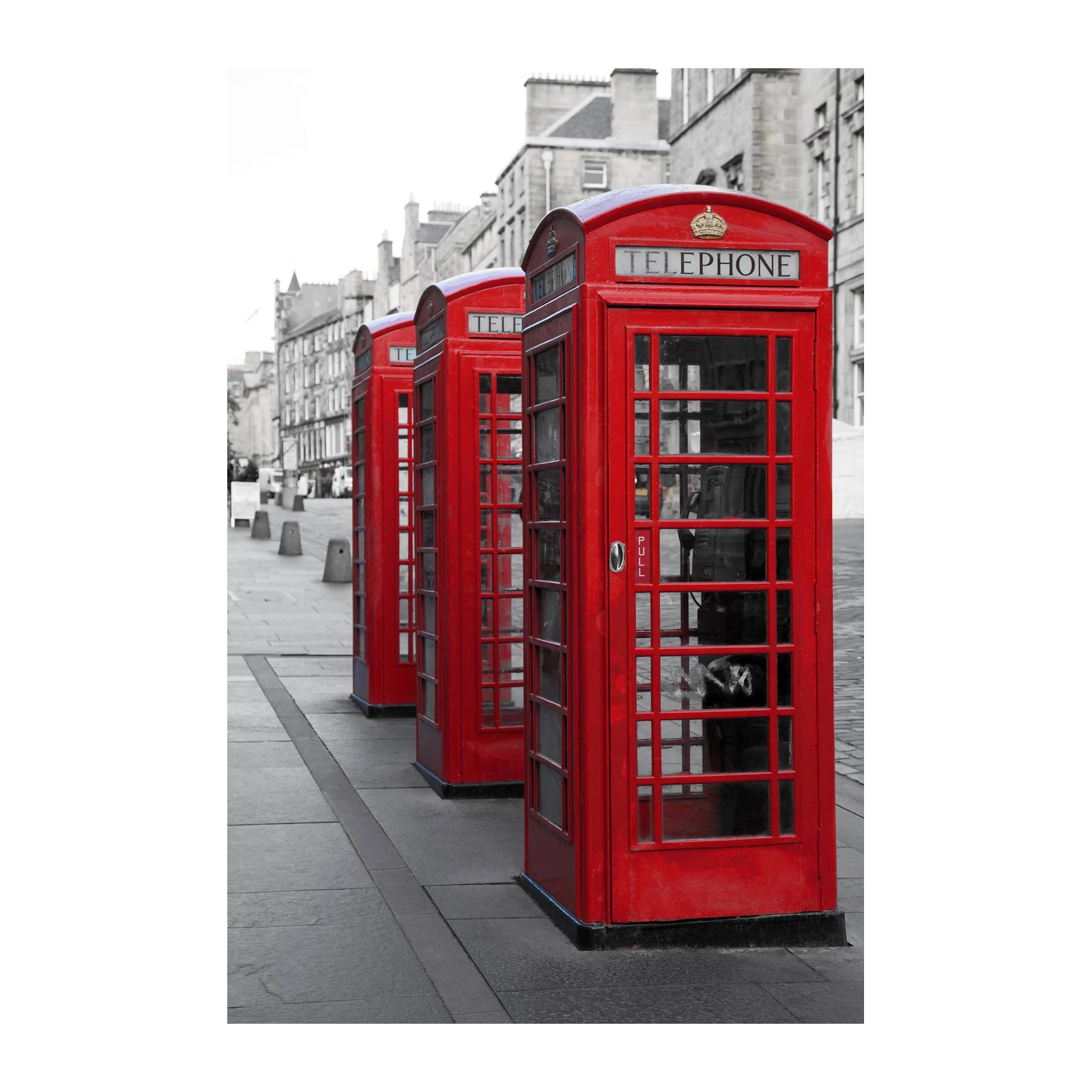 Iconic Red Telephone Booths Wall Art