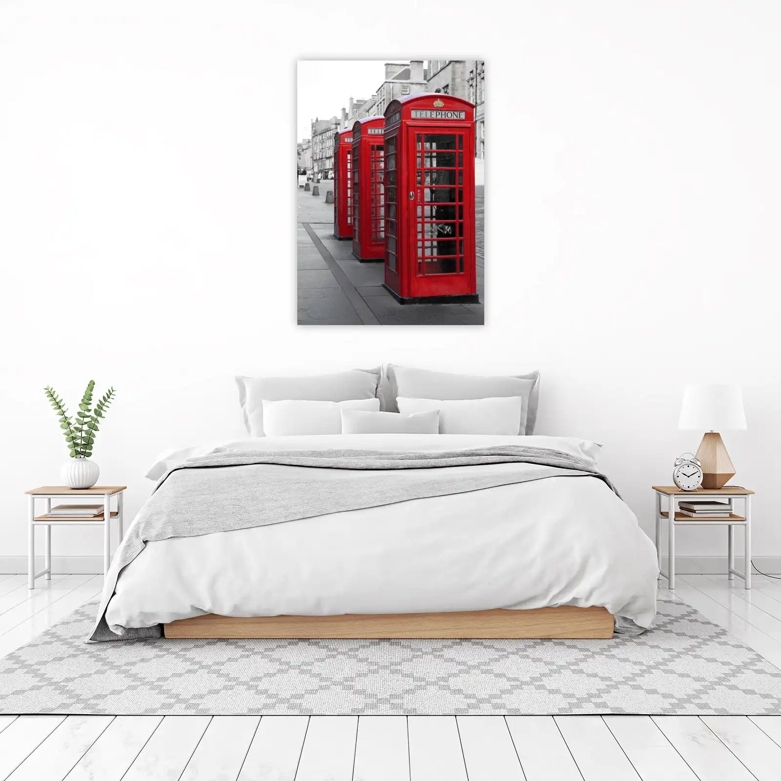 Iconic Red Telephone Booths Wall Art