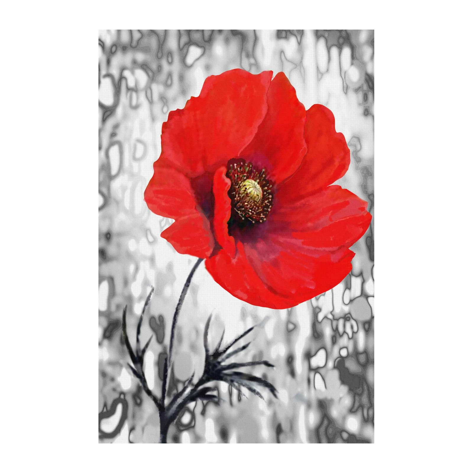 Vibrant Red Poppy Floral Wall Art Art