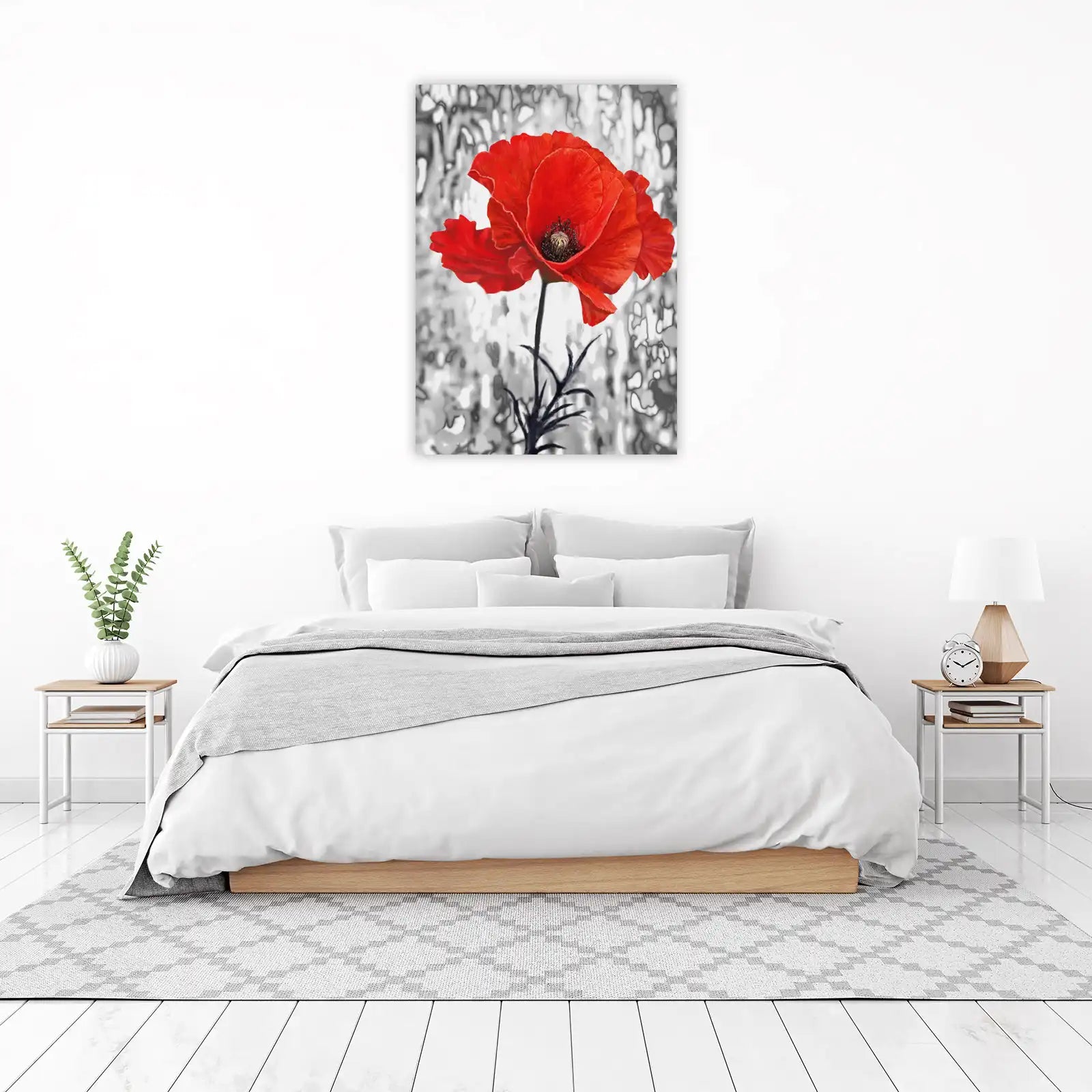 Vibrant Red Poppy 'Life's Burst' Wall Art