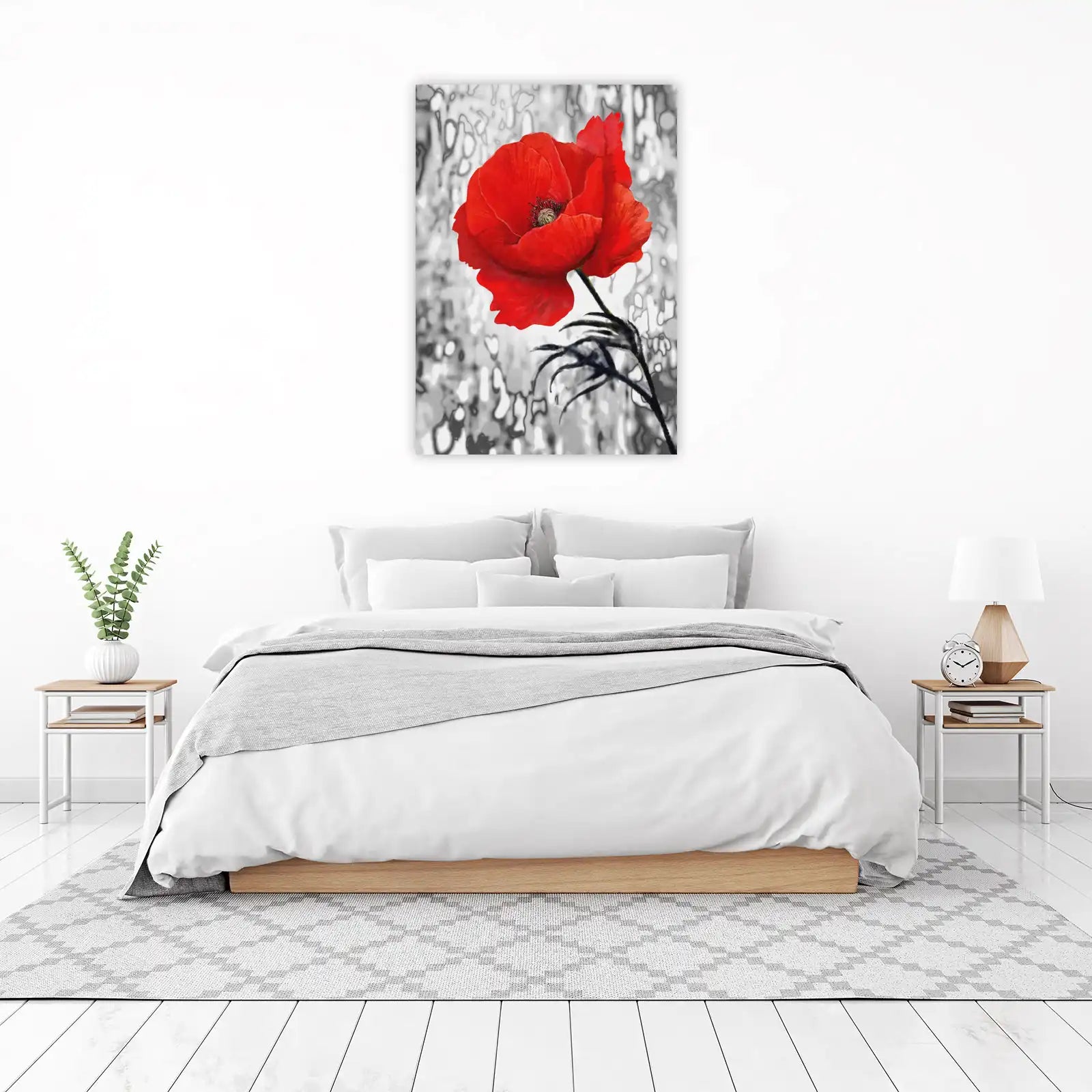 Vibrant Red Poppy Artistic Wall Art