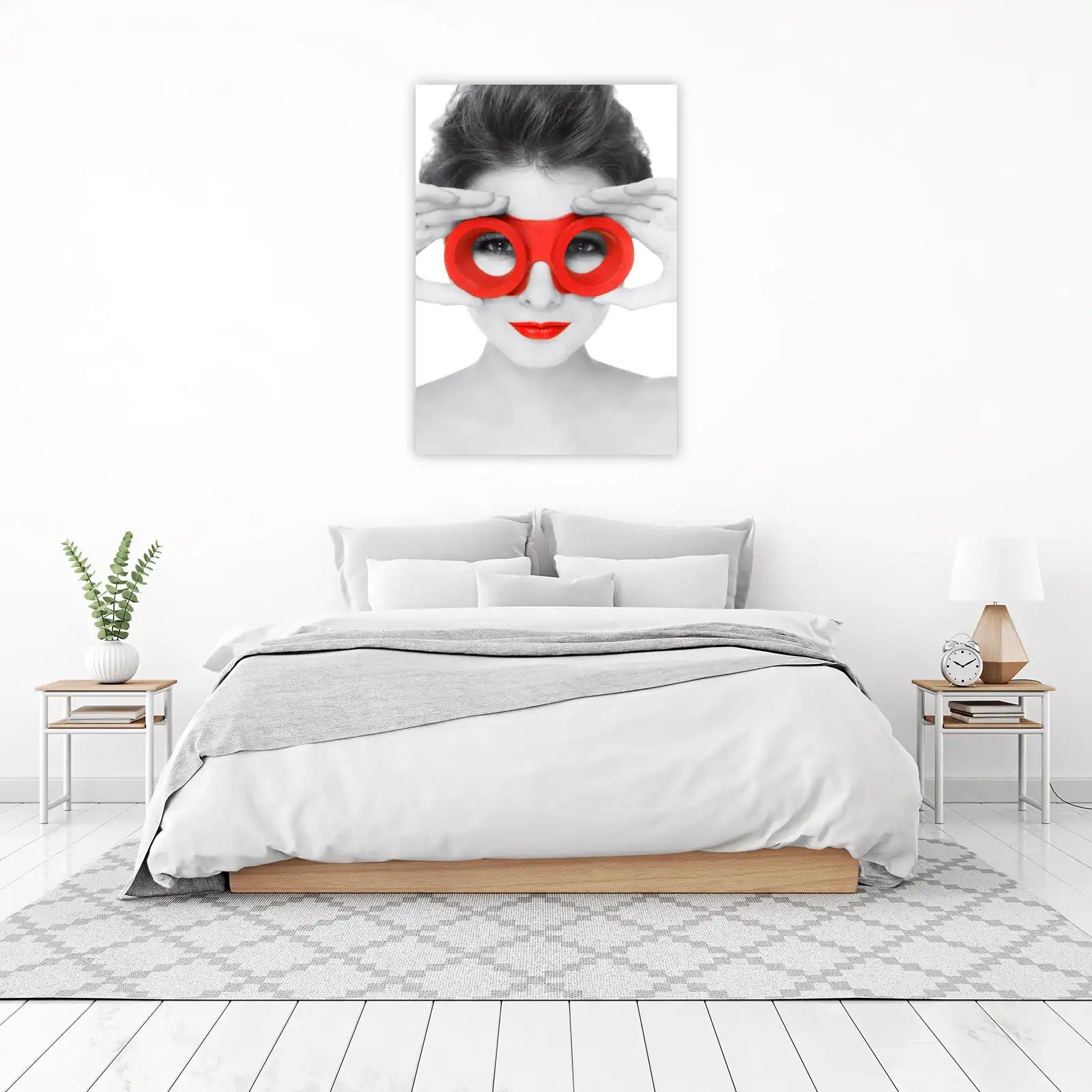 Striking Red Goggles Portrait Wall Art