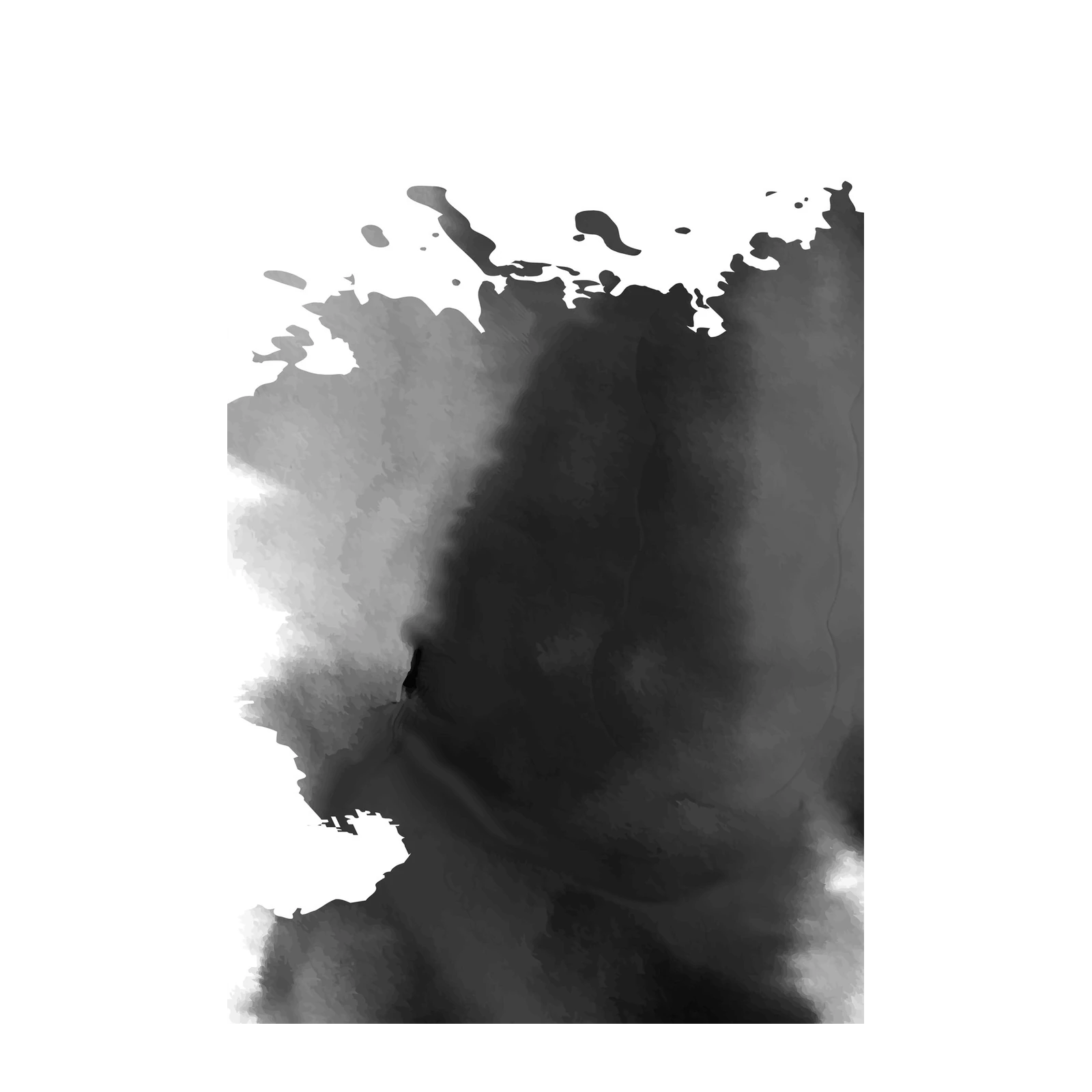 Abstract Monochrome Splash Wall Art