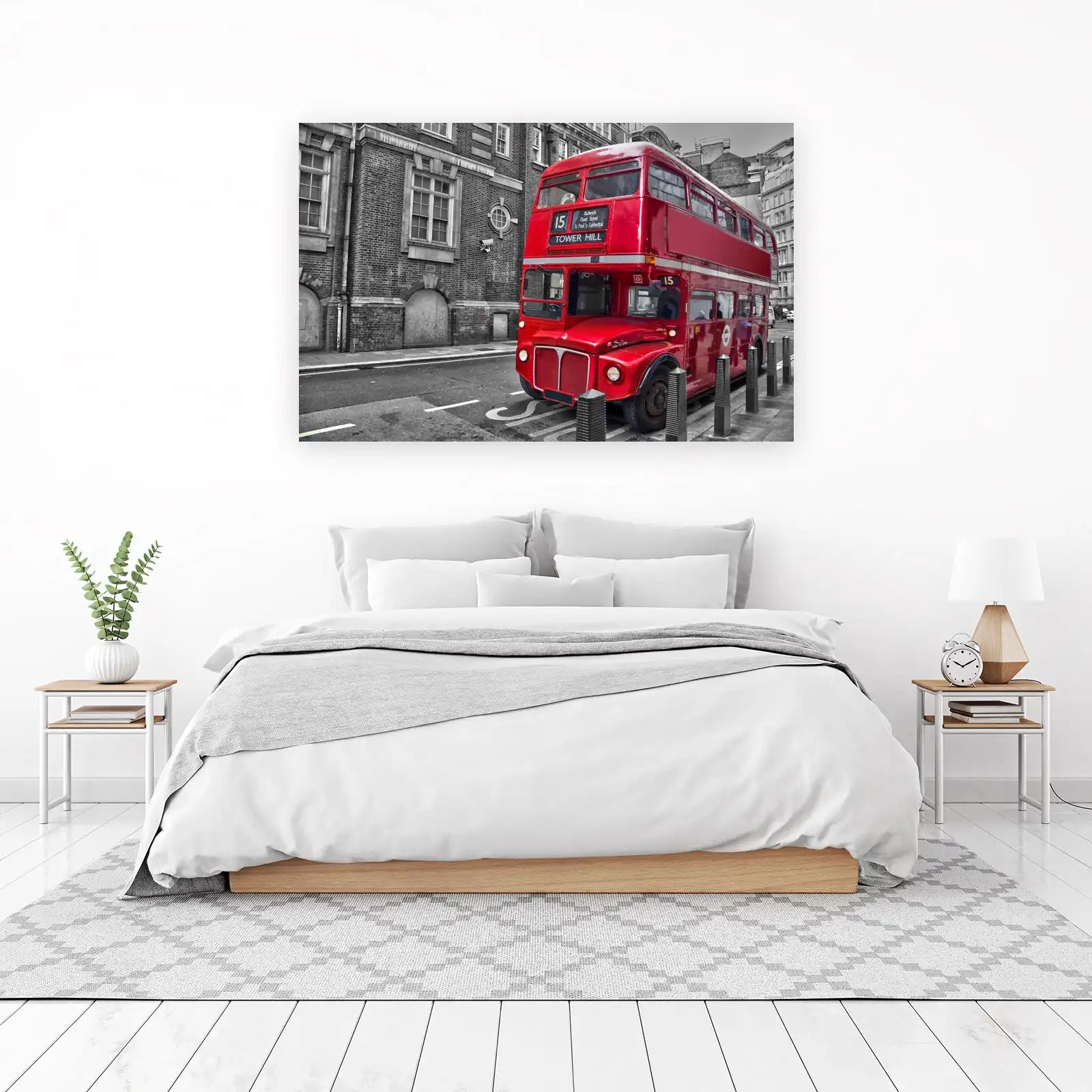 Iconic Red London Bus Wall Art - Cityscape Art
