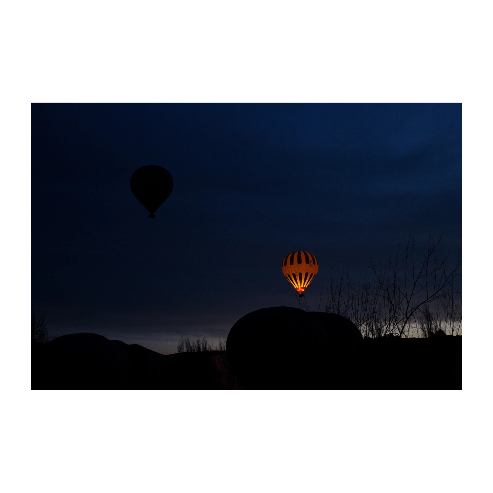 Night Sky Hot Air Balloons Wall Art