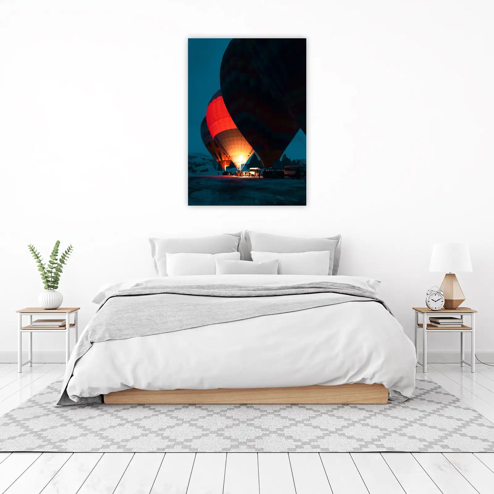Hot Air Balloons Cappadocia Sunset Wall Art