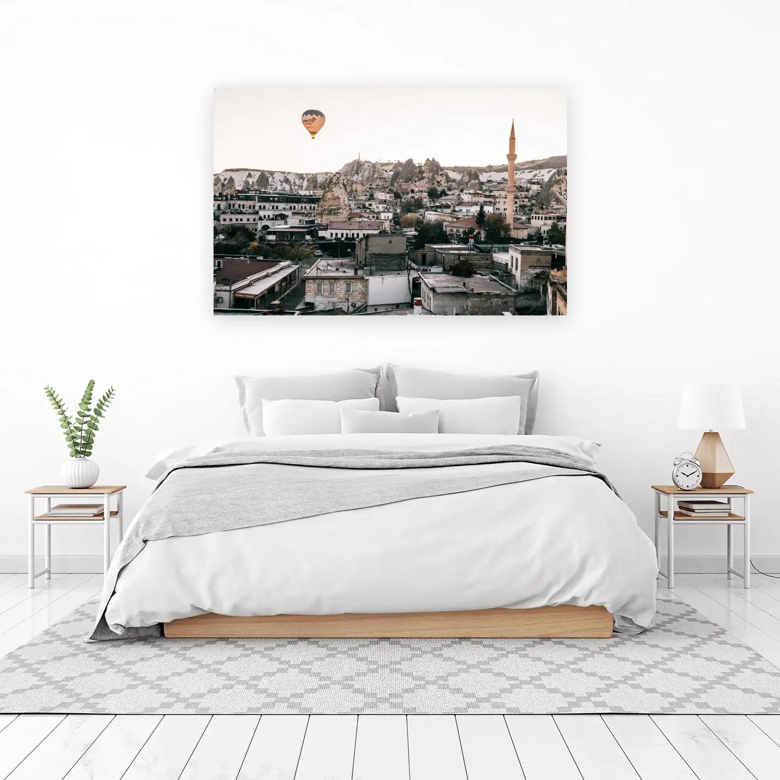 Cappadocia Hot Air Balloon Townscape Wall Art