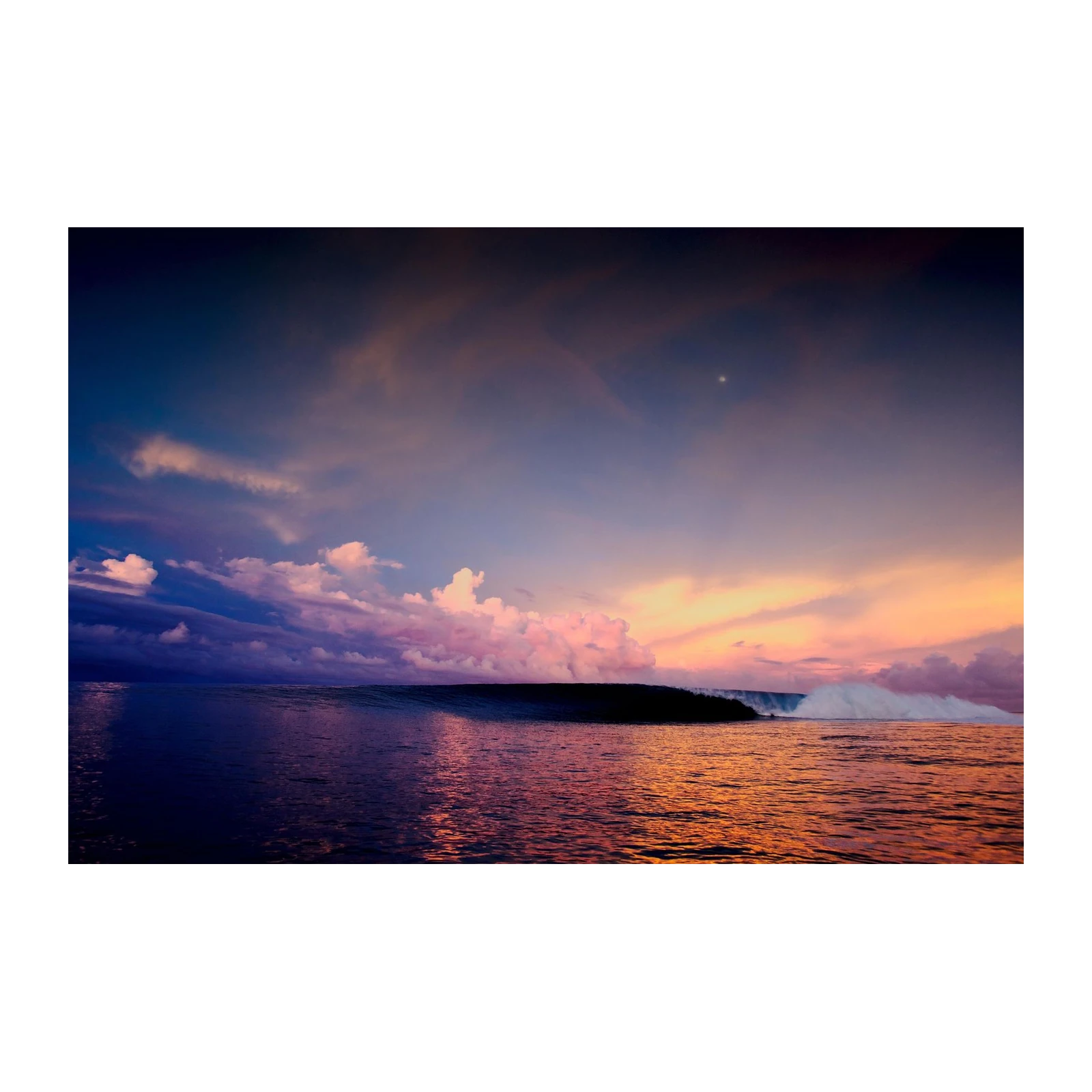 Serene Sunset Wave Wall Art for Coastal Decor