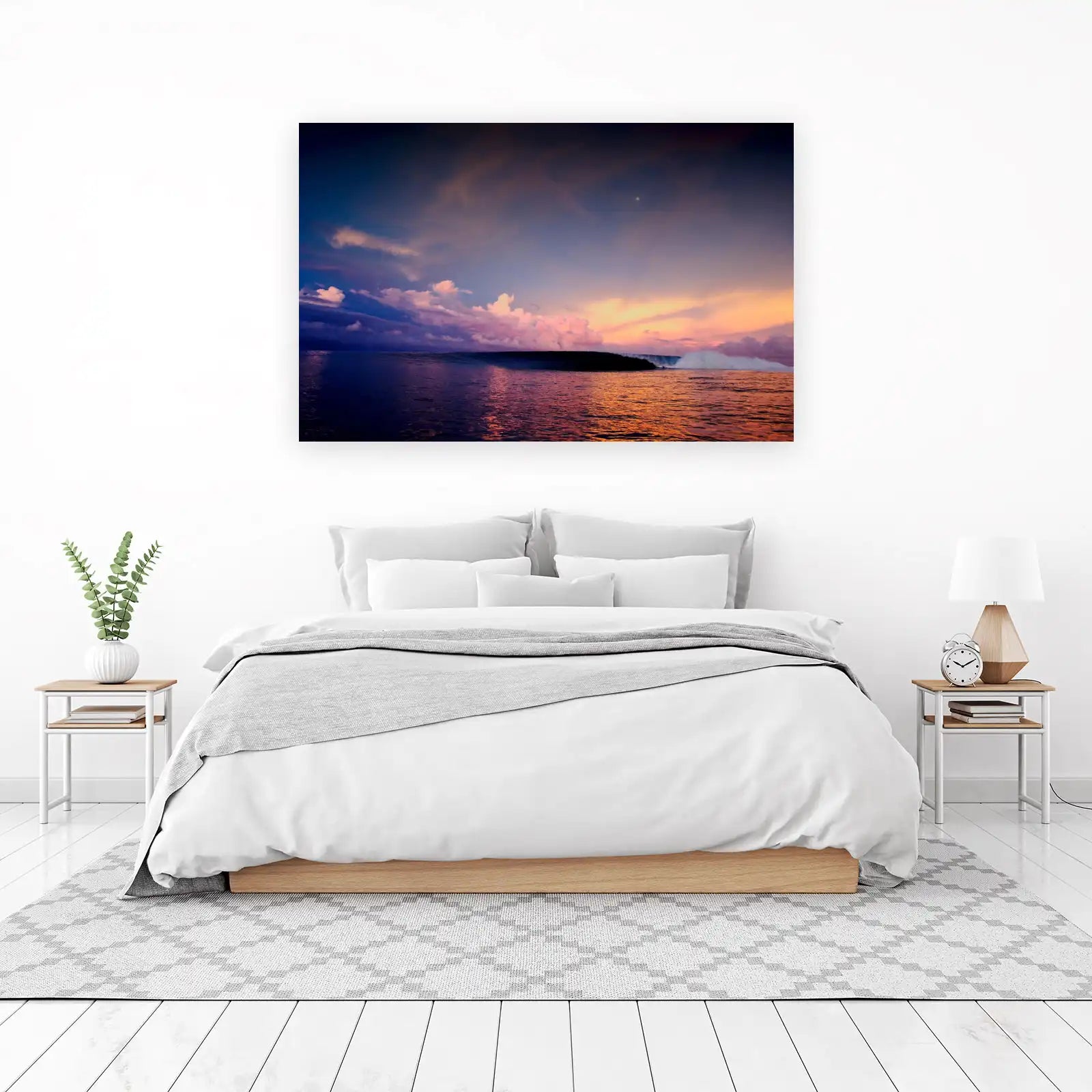 Serene Sunset Wave Wall Art for Coastal Decor