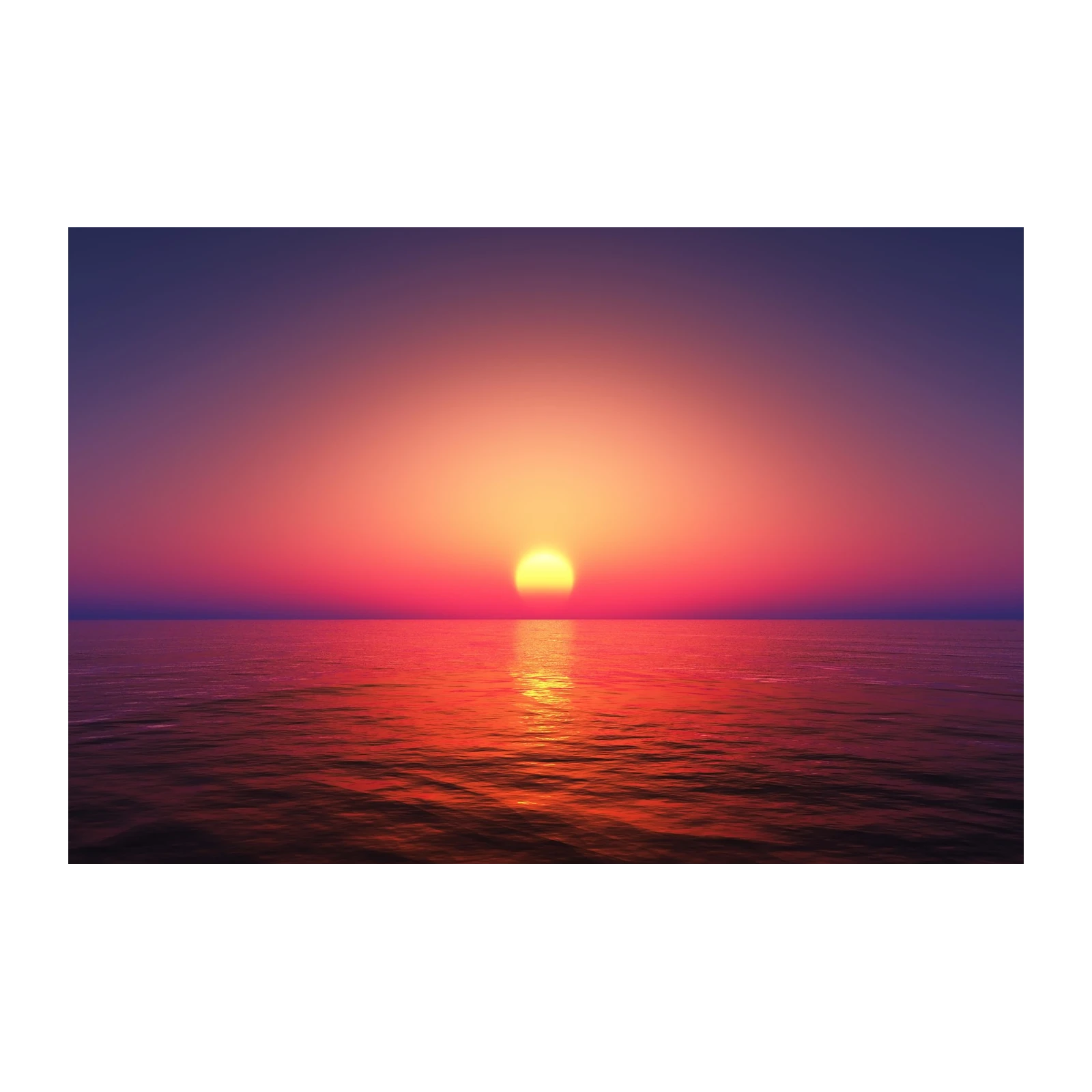 Vibrant Sunset Ocean Wall Art Wall Art