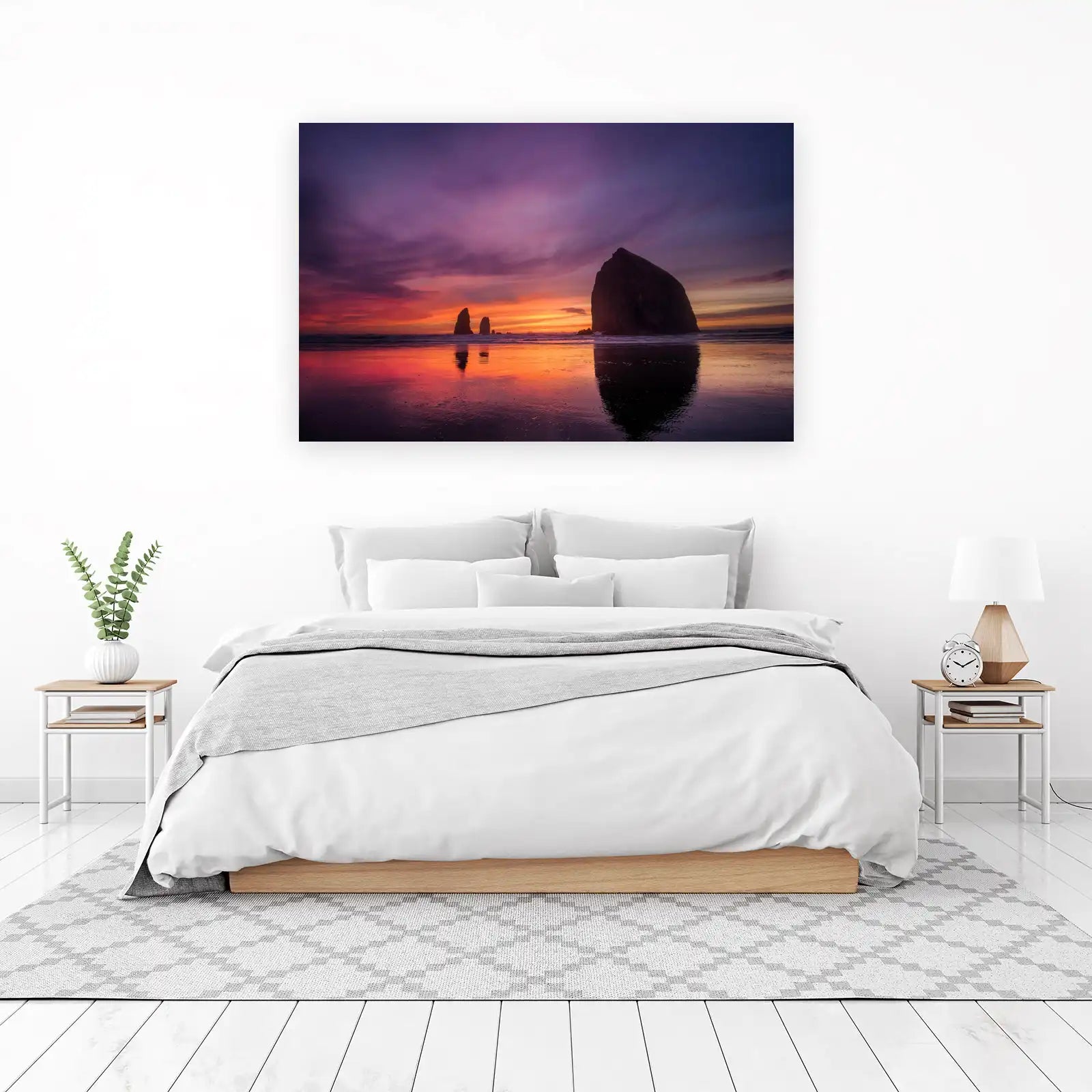 Ocean Sunset Serenity Coastal Rock Wall Art