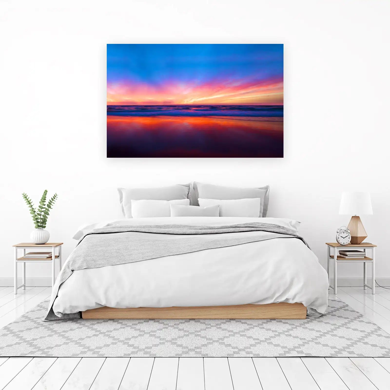 Vibrant Sunset Beach Wall Art - Coastal Wall Art