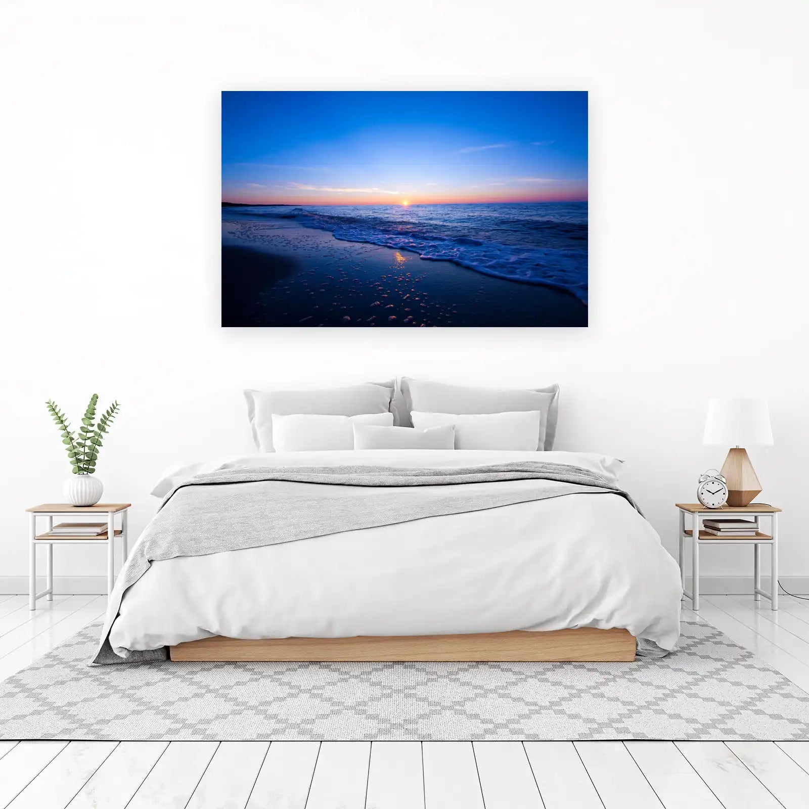 Serene Ocean Sunset Horizon Wall Art
