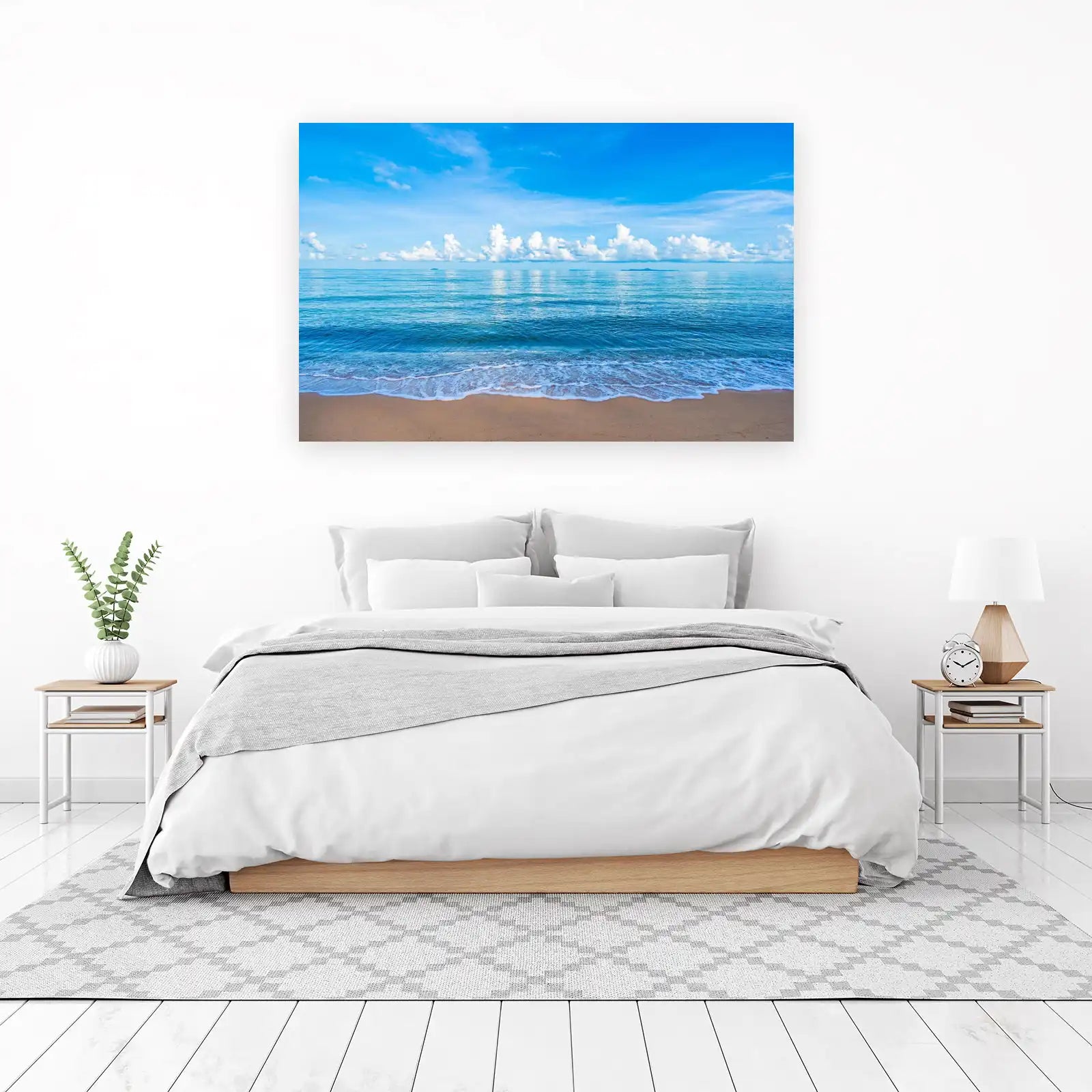 Tranquil Ocean Horizon Beach Wall Art
