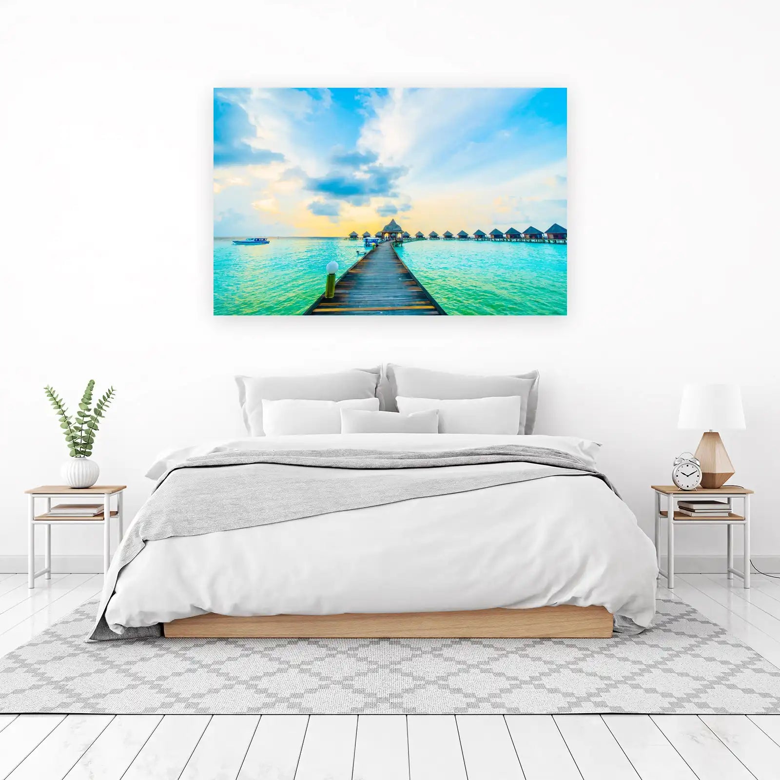 Maldives Overwater Bungalows Ocean View Wall Art