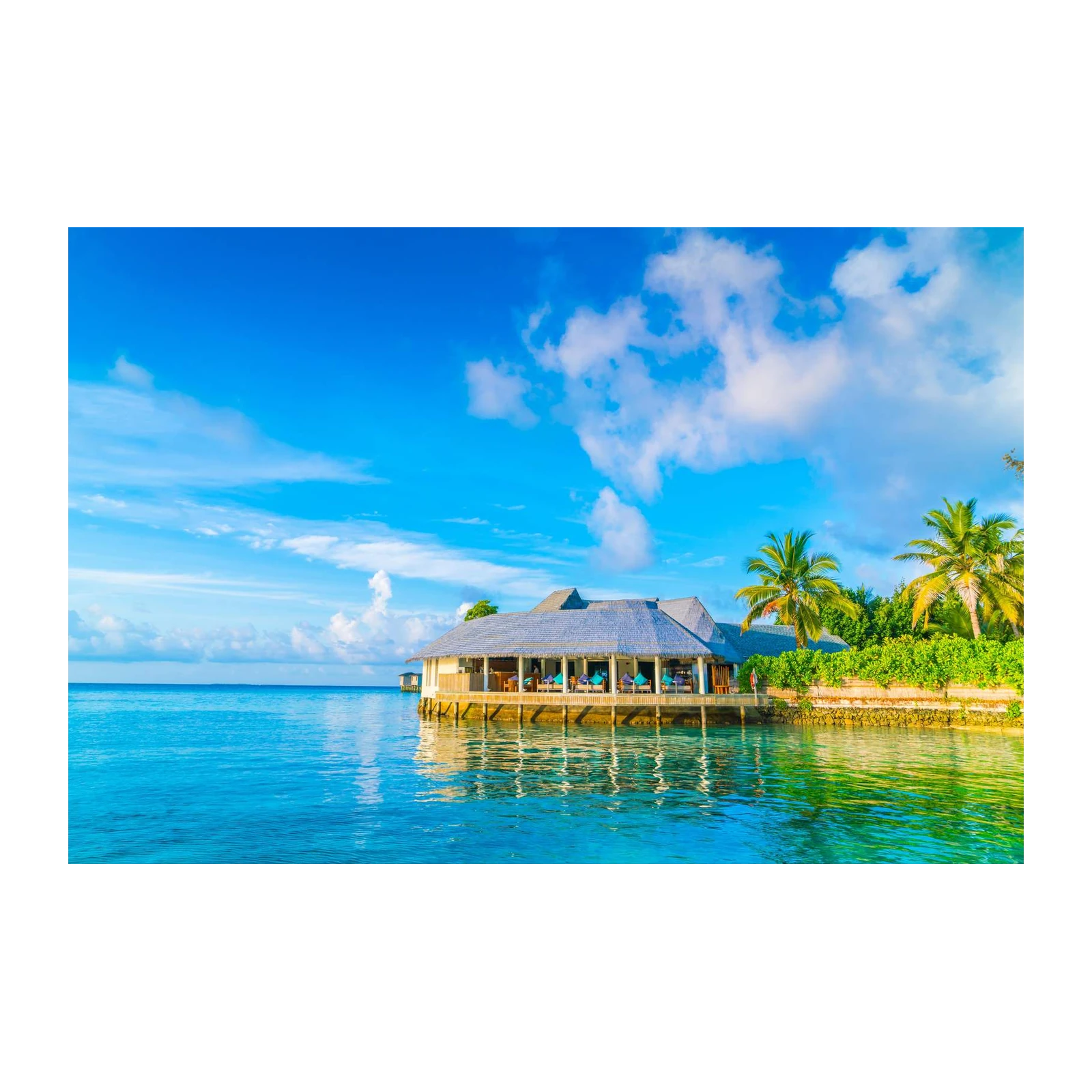 Maldives Overwater Bungalow Paradise Wall Art