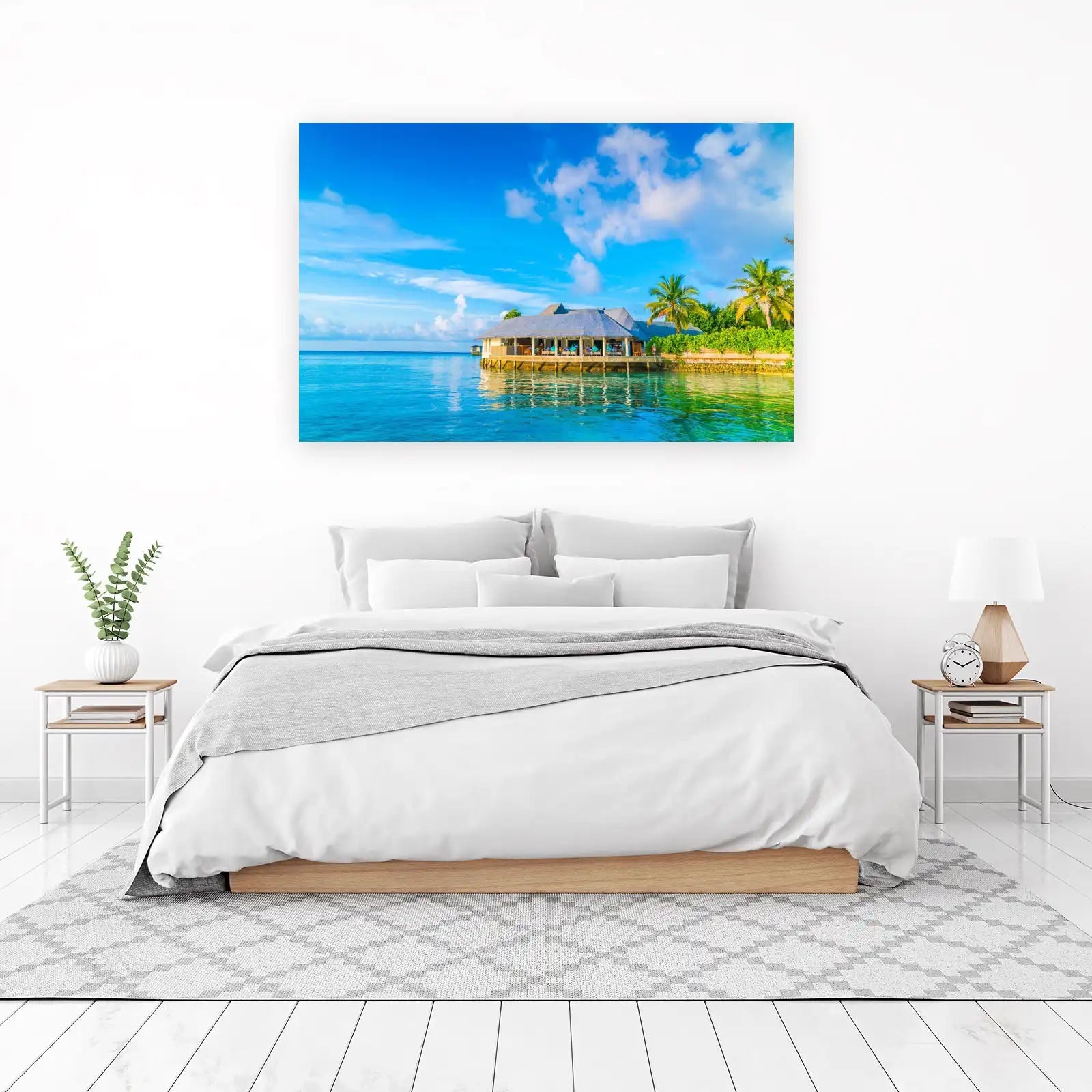 Maldives Overwater Bungalow Paradise Wall Art