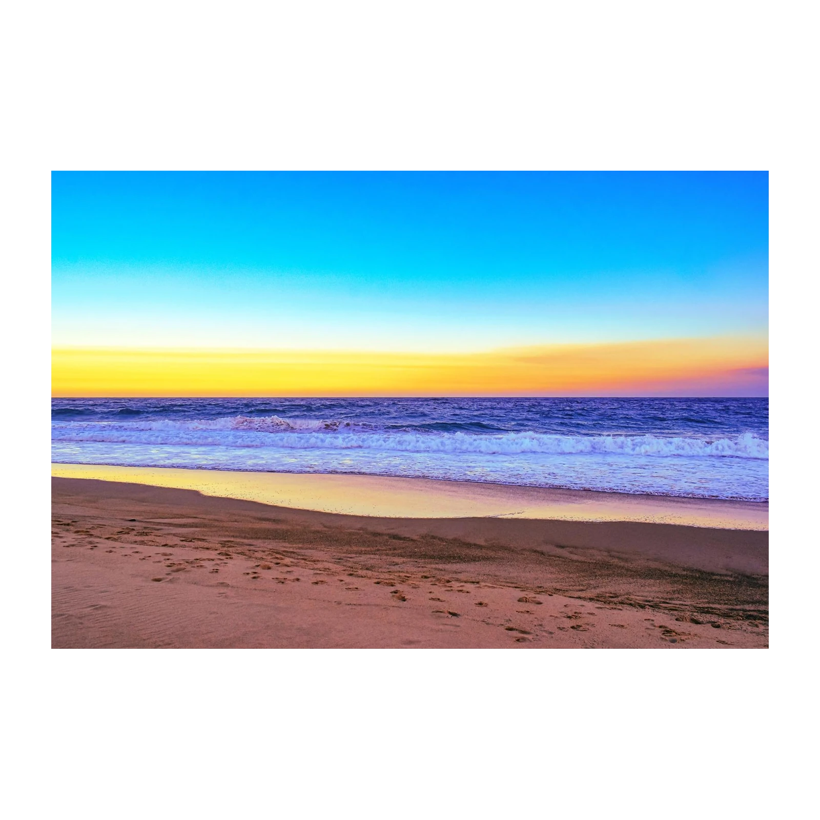 Vibrant Sunset Beach Wall Art