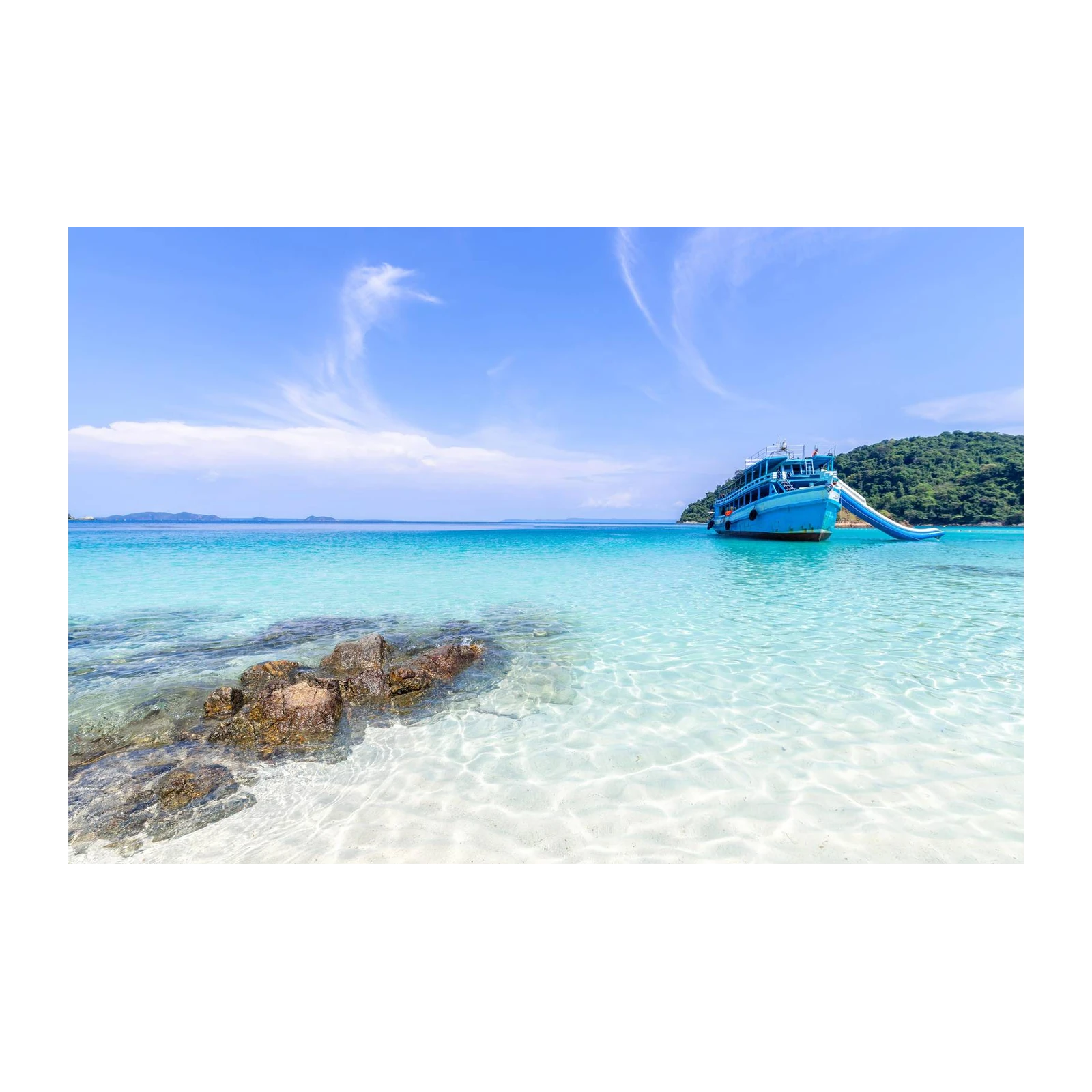 Turquoise Paradise Boat & Beach Wall Art