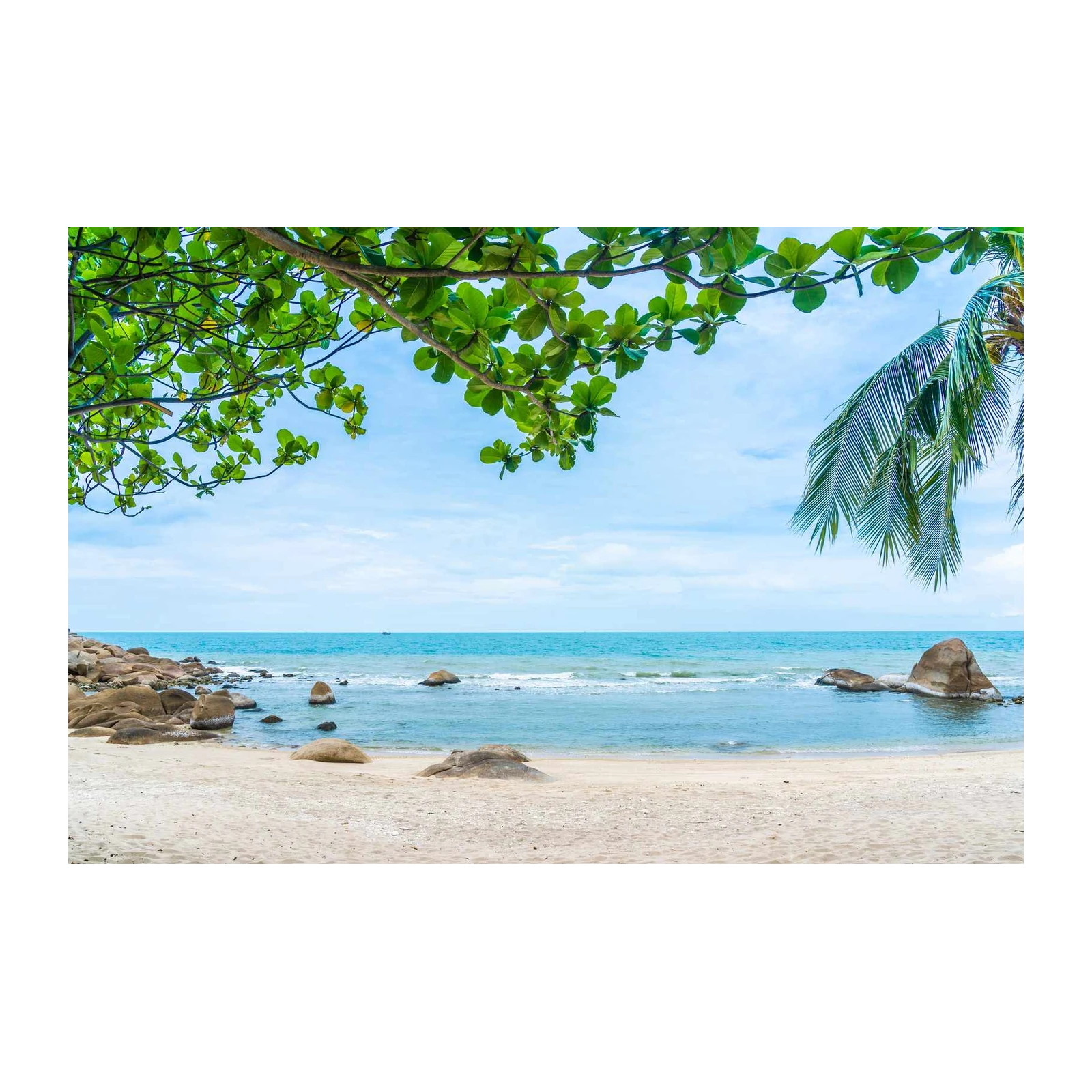 Tranquil Beach Serenity Ocean Landscape Wall Art