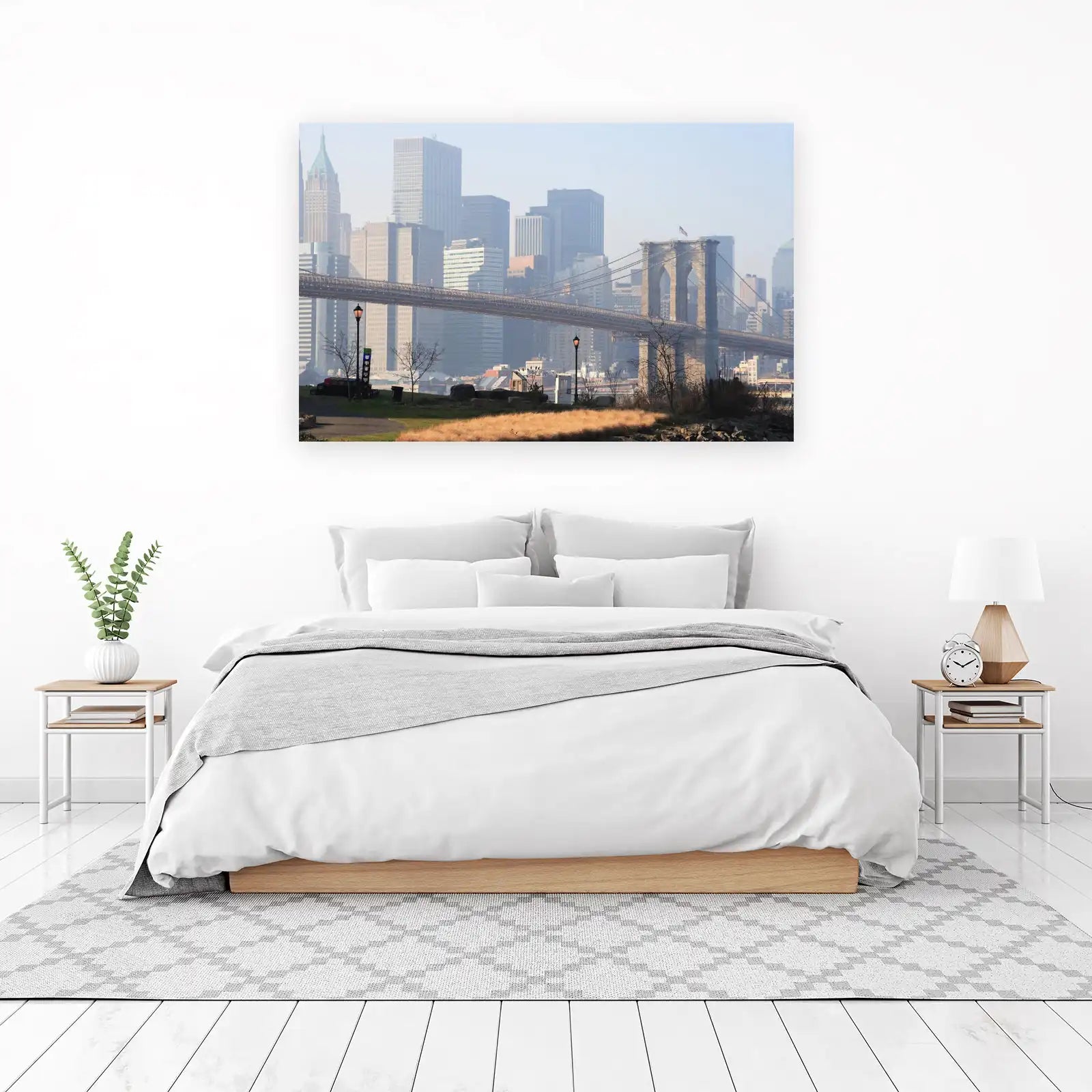 Iconic Brooklyn Bridge NYC Skyline Wall Art