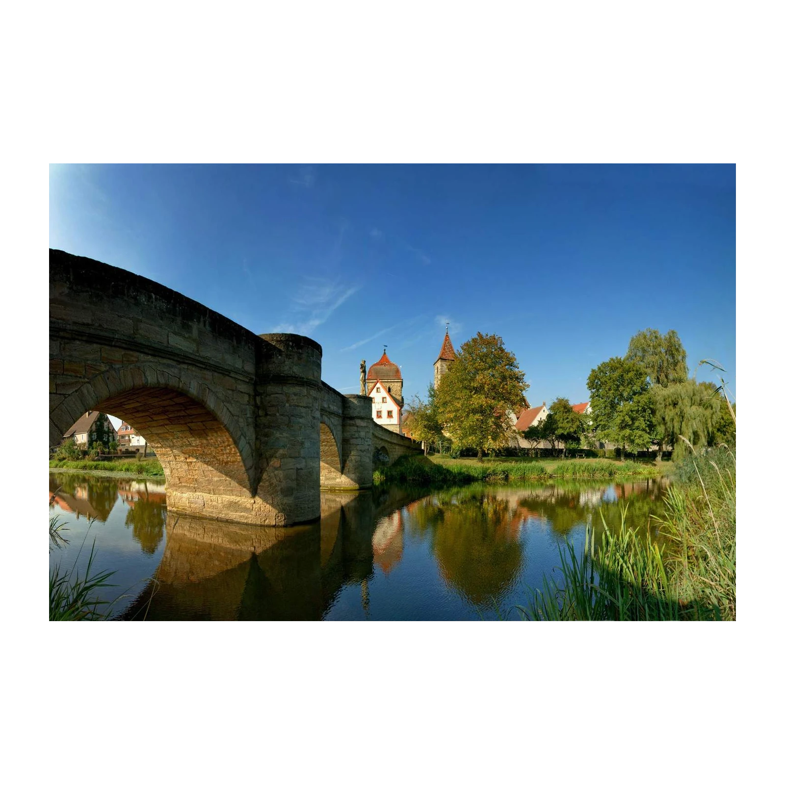 Historic European Bridge Landscape Wall Art