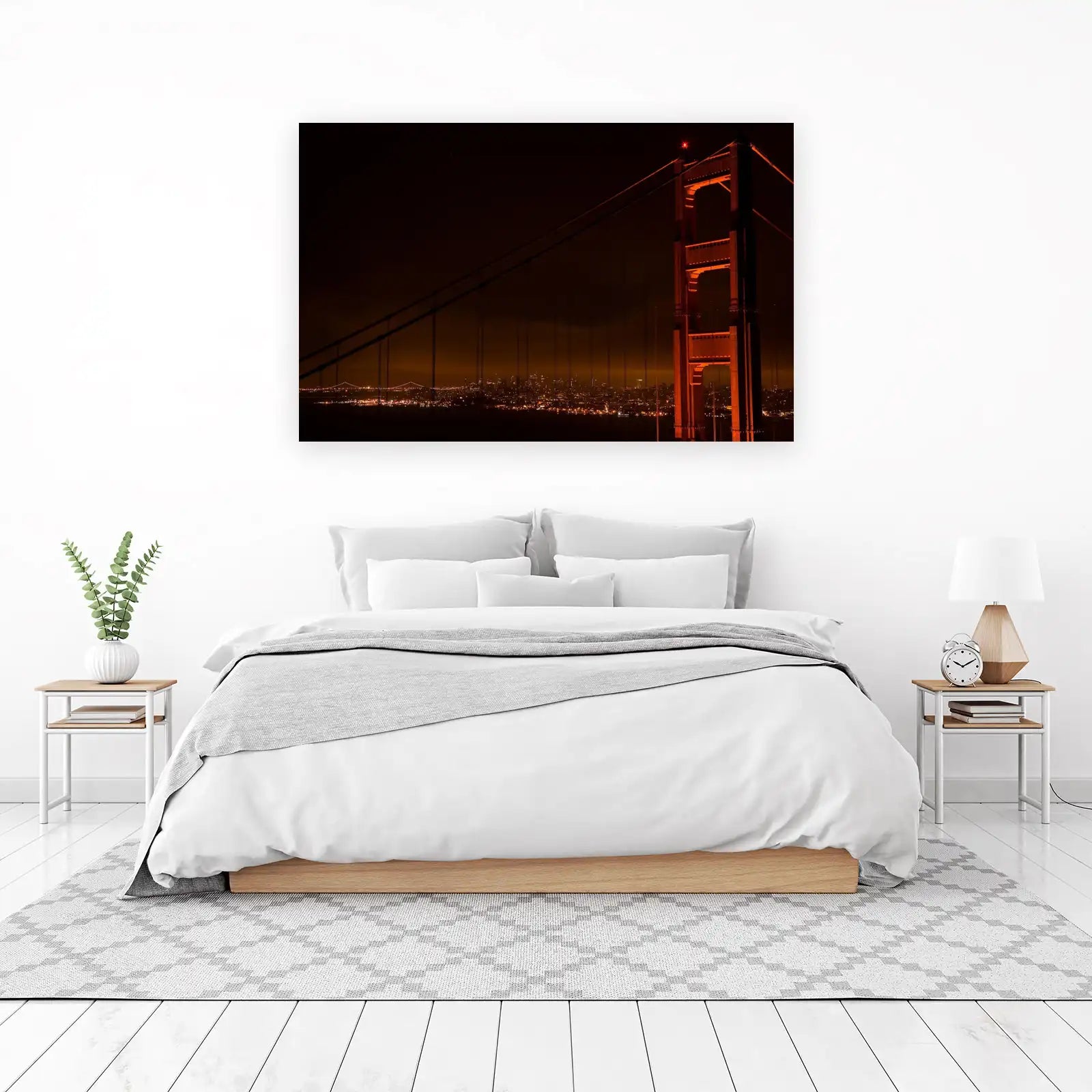 Golden Gate Bridge Night Glow Wall Art