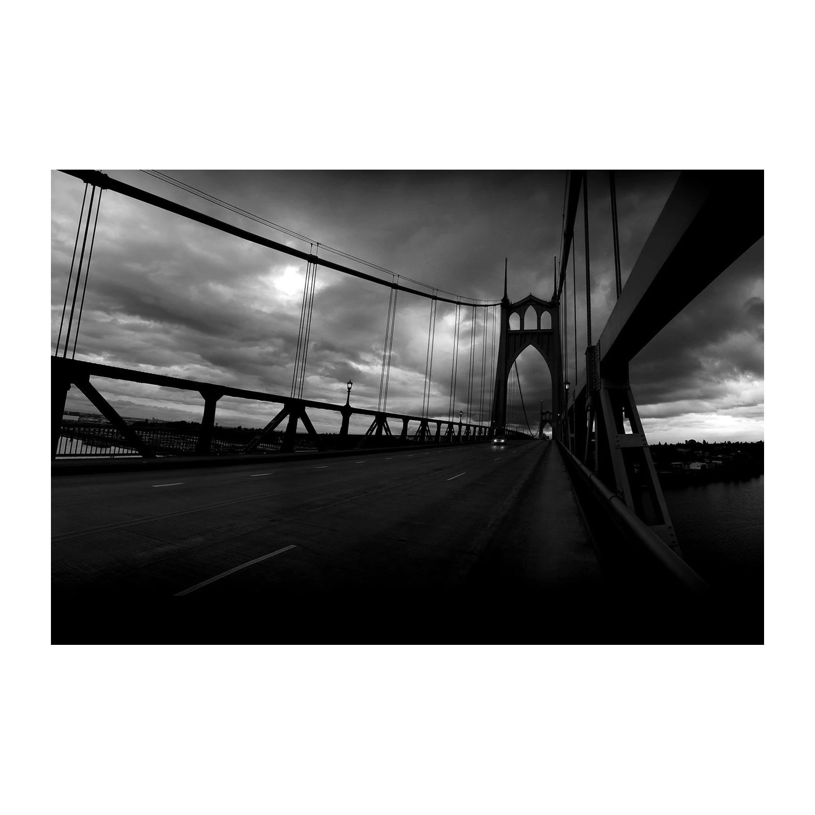 Dramatic Bridge Over Water Wall Art