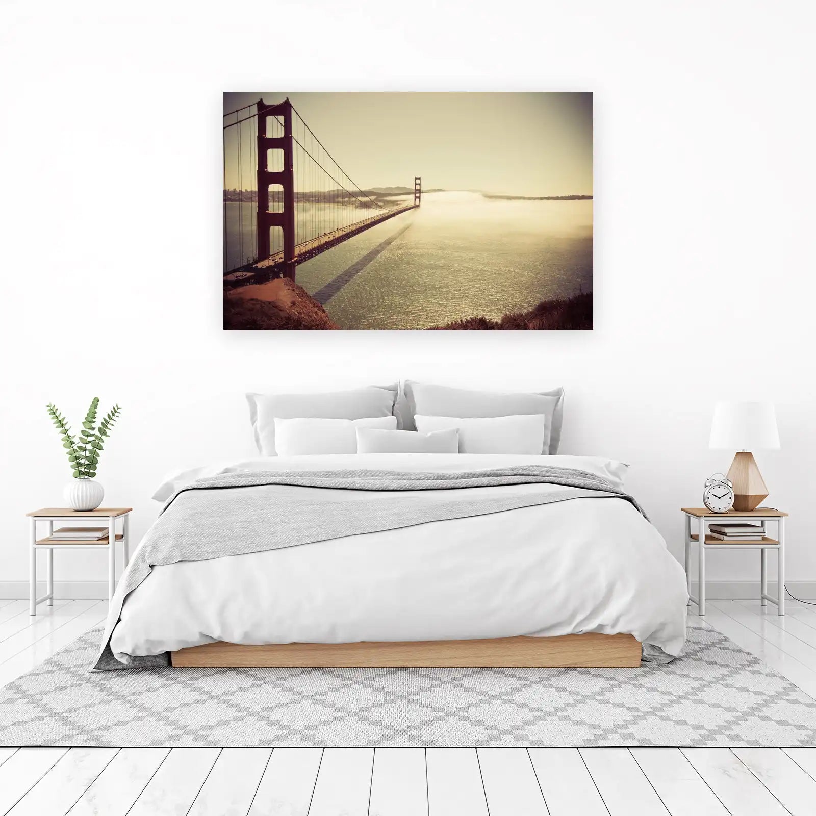 Golden Gate Bridge Foggy Morning Wall Art