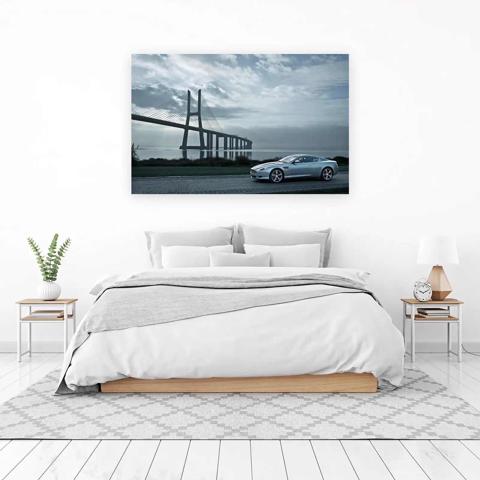 Luxury Sports Car & Bridge Wall Art