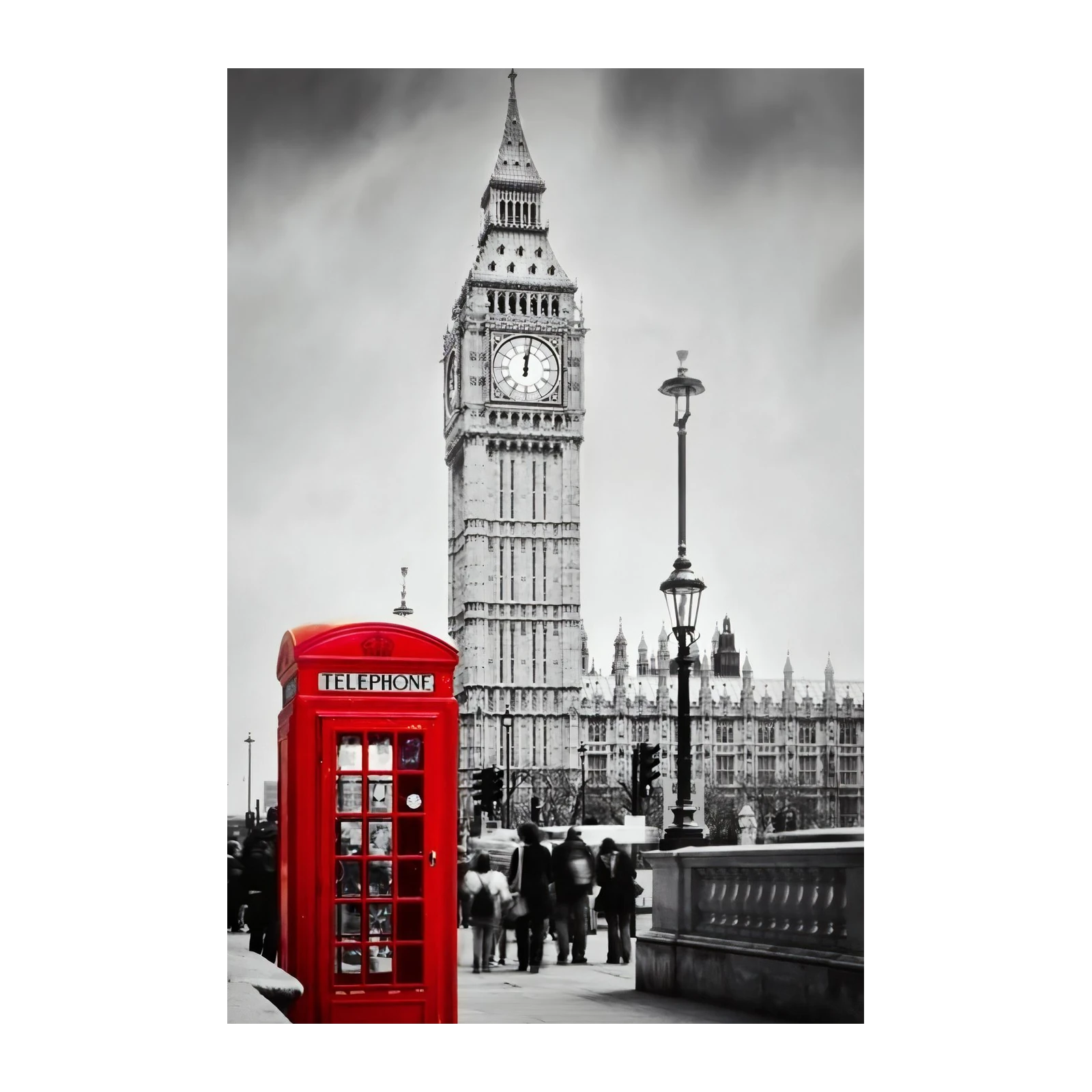 Iconic London Red Phone Booth & Big Ben Wall Art