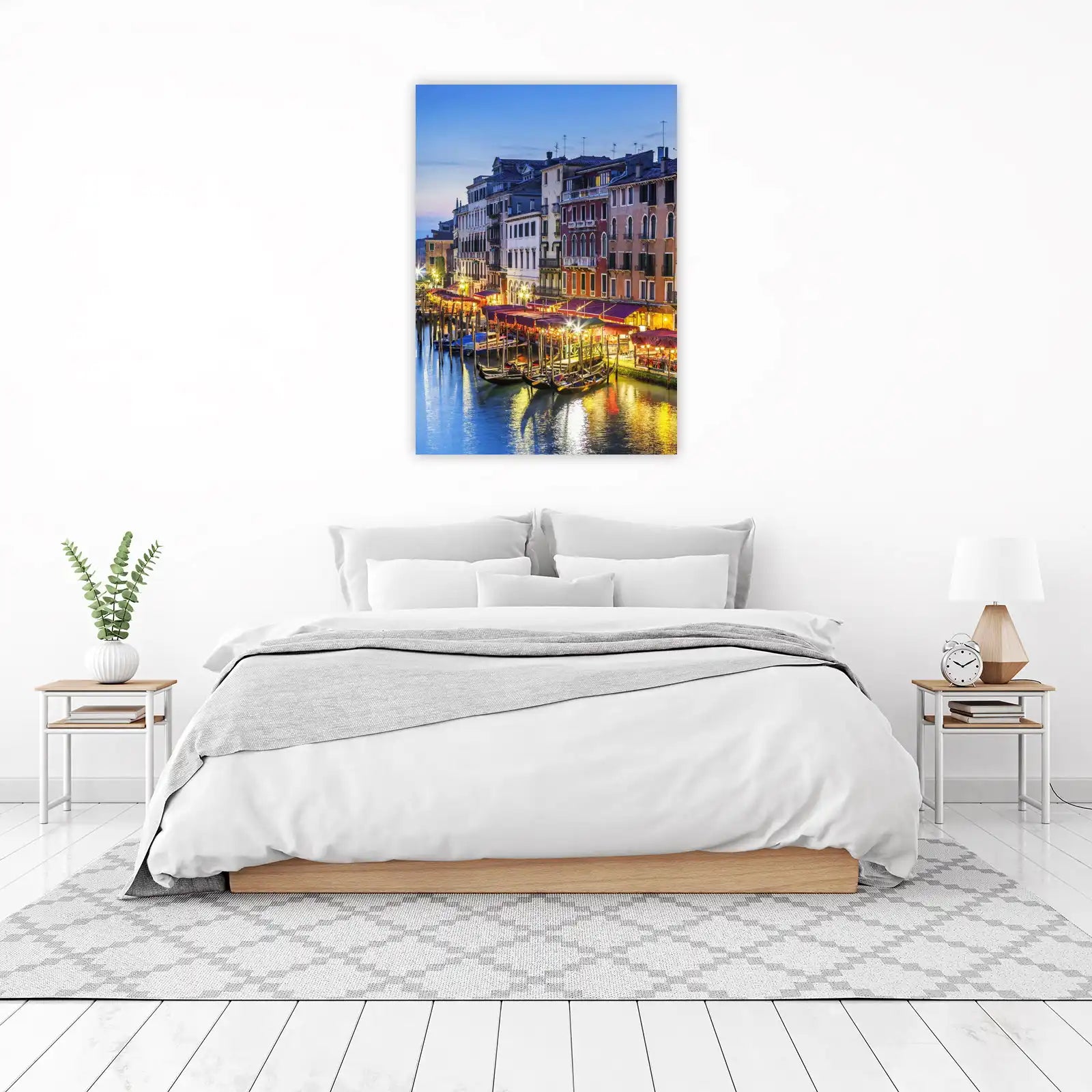 Venice Canal Gondolas Twilight Wall Art