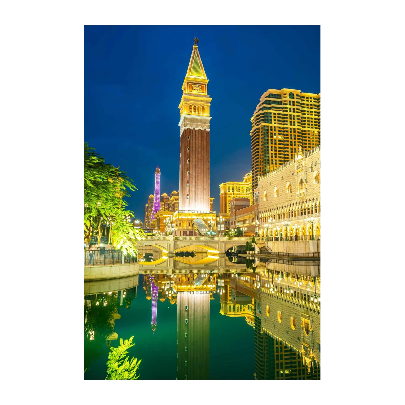 Venetian Night Cityscape Wall Art