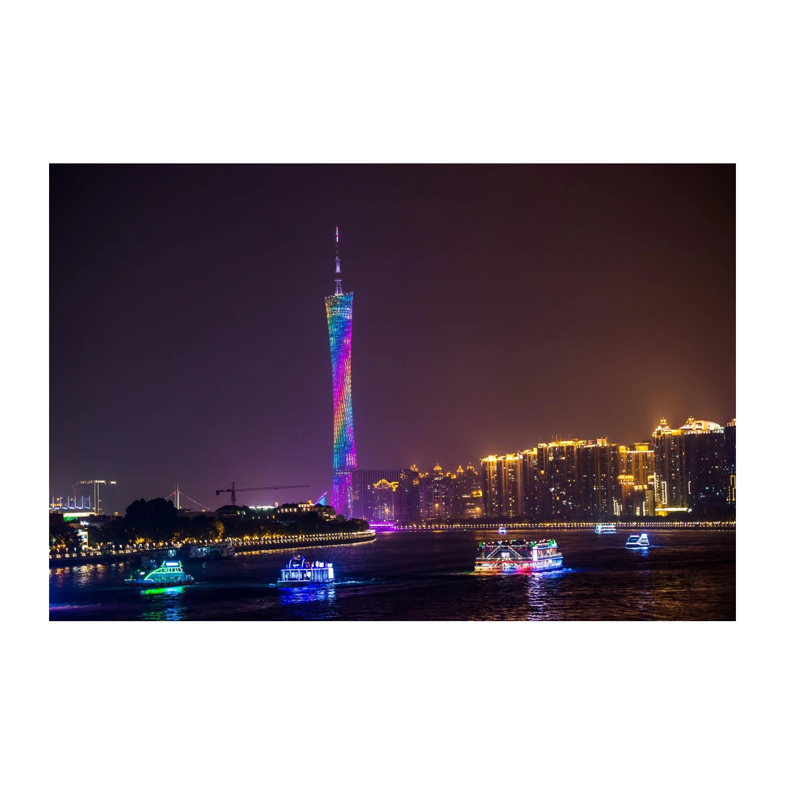 Vibrant City Skyline & Tower Wall Art