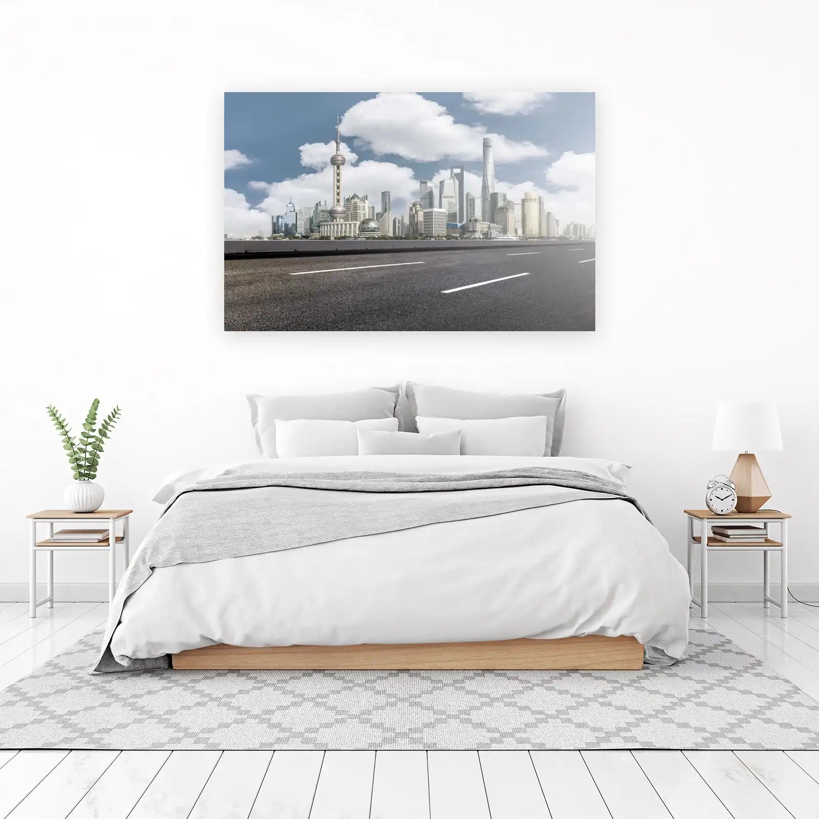 Shanghai Skyline Modern Cityscape Wall Art