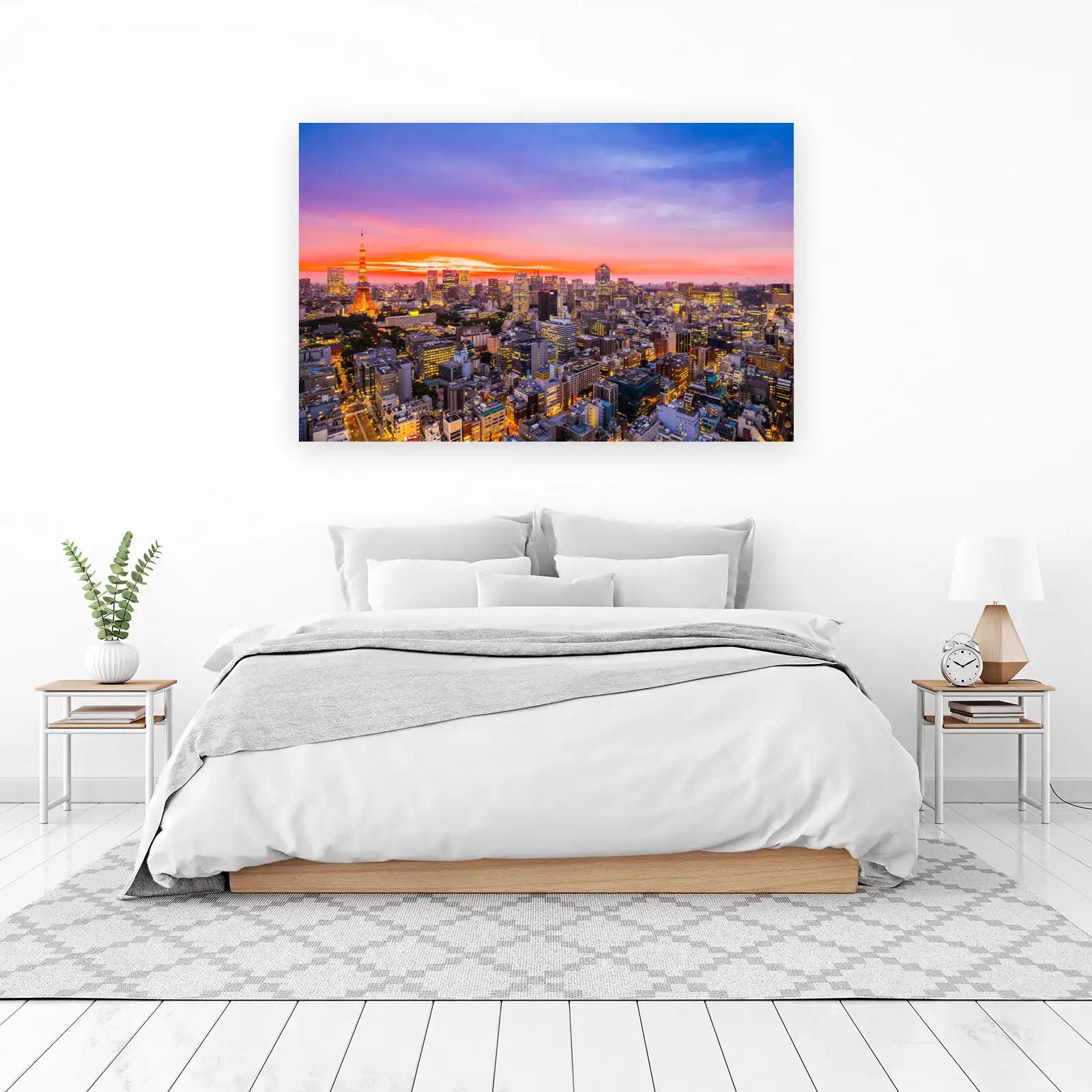 Tokyo Skyline Sunset Wall Art | Cityscape Art