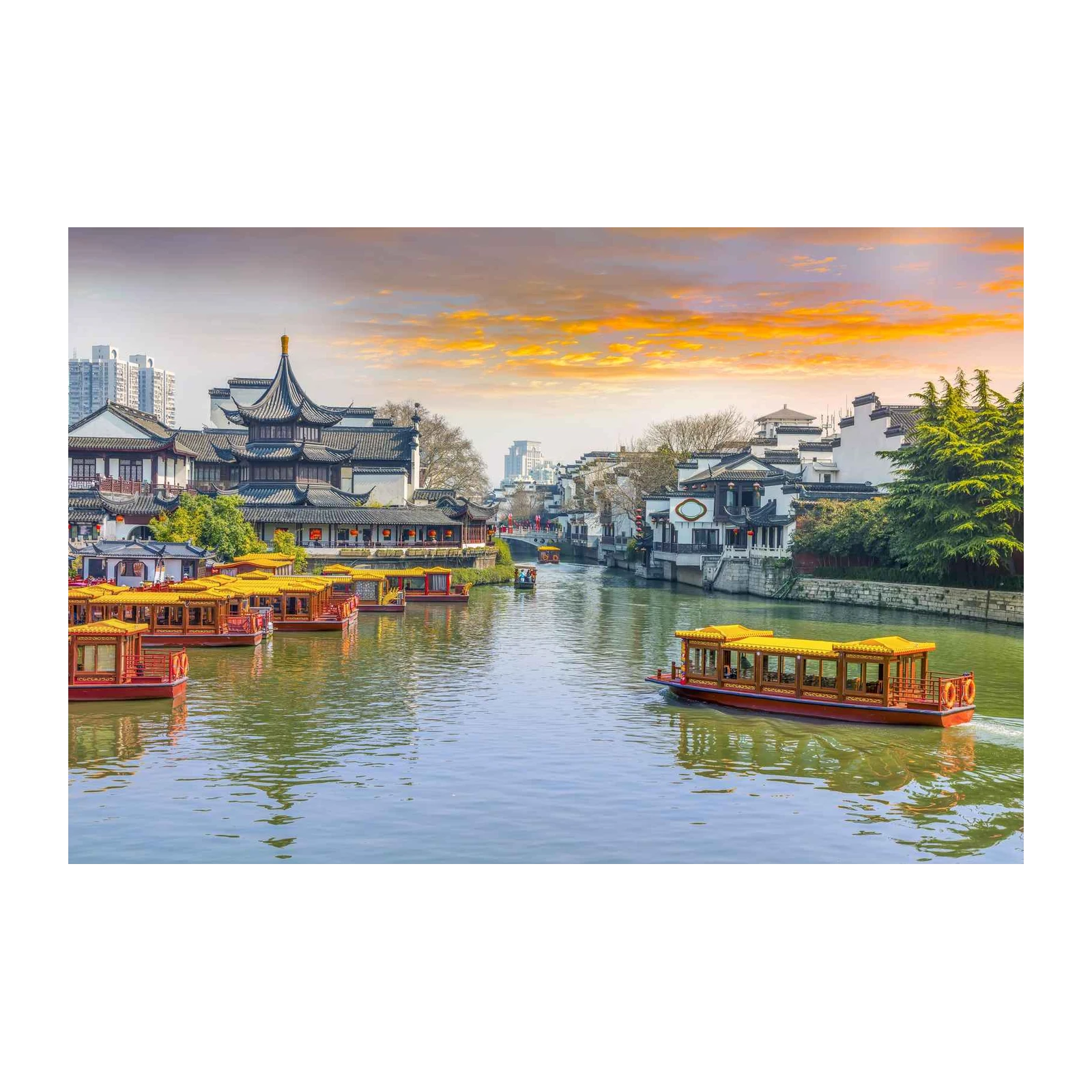 Tranquil Riverboat Scene Wall Art