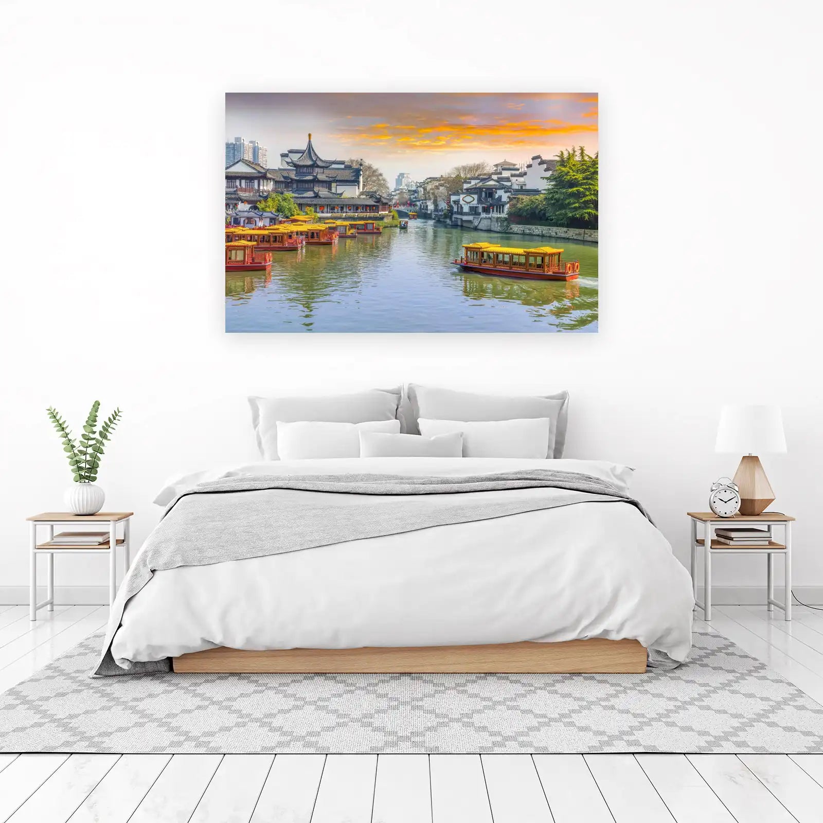 Tranquil Riverboat Scene Wall Art