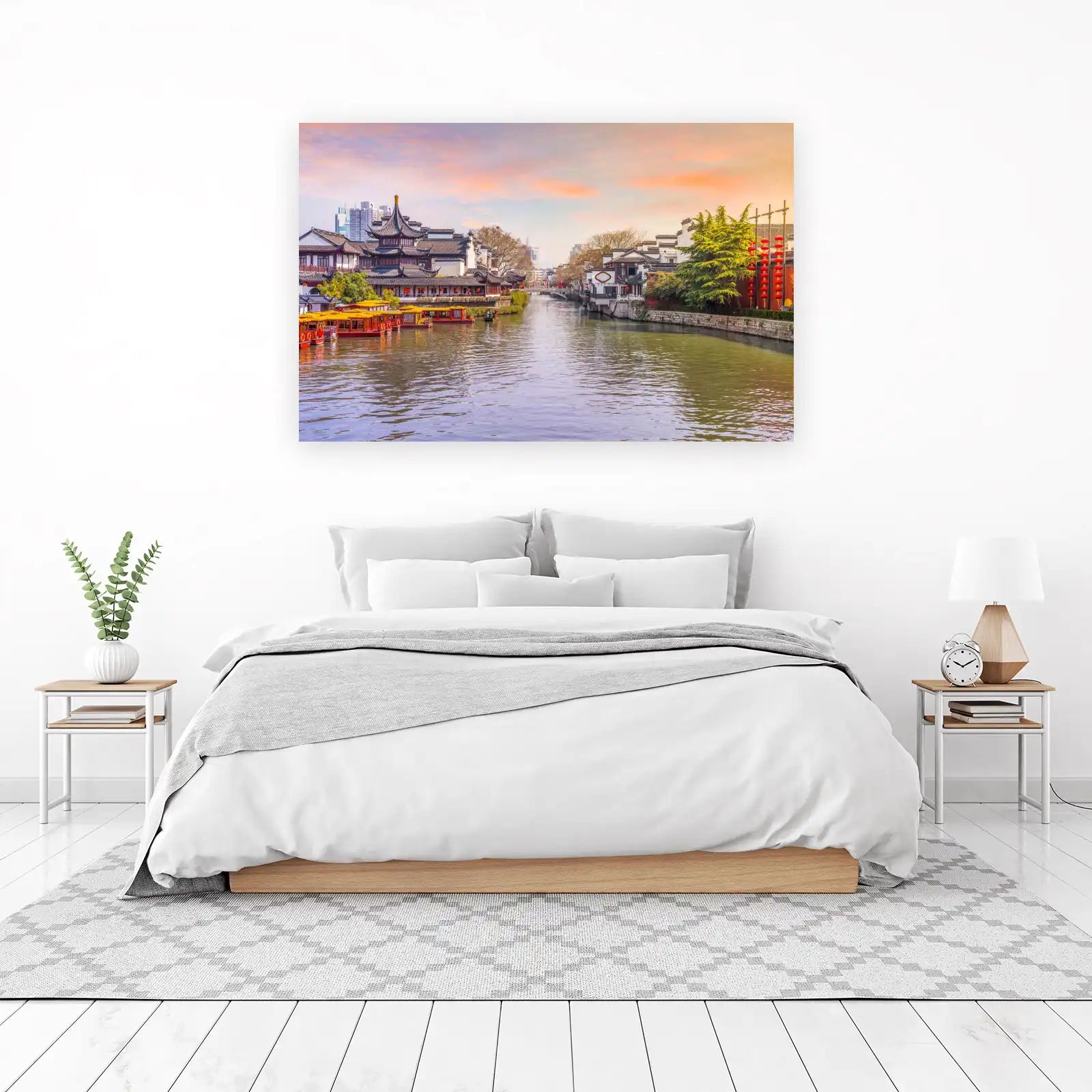 Tranquil River Cruise & Pagodas Wall Art
