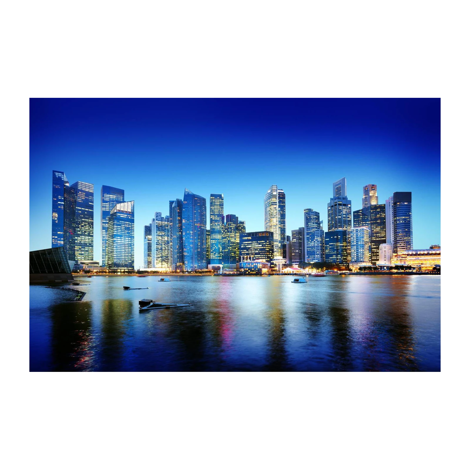 Modern Cityscape at Dusk Wall Art