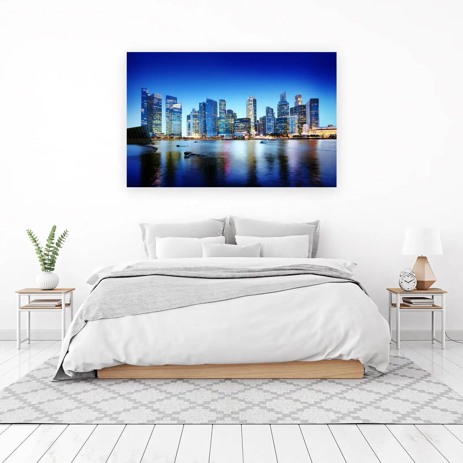 Modern Cityscape at Dusk Wall Art