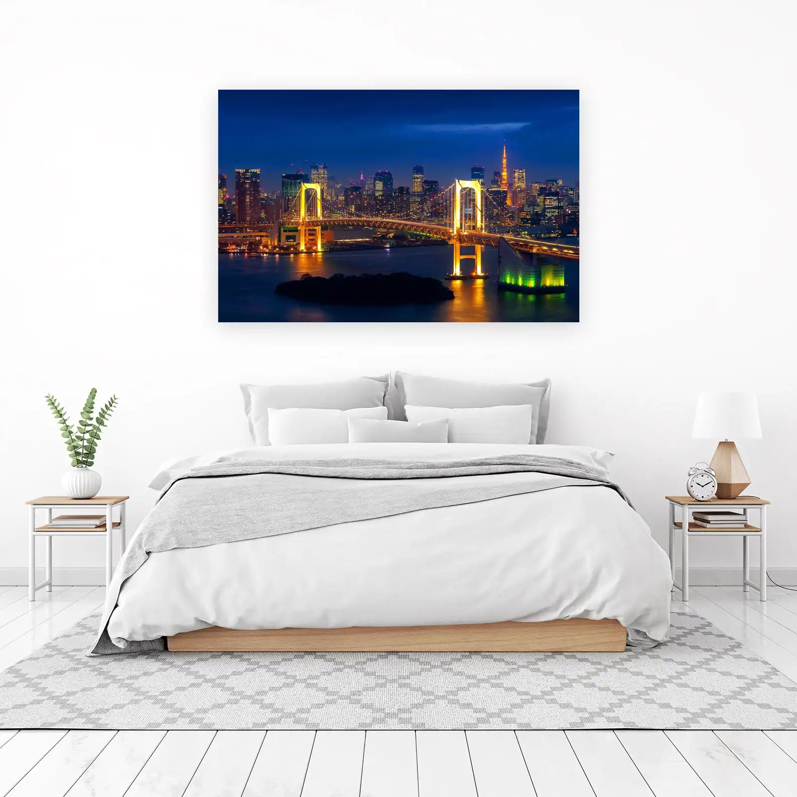 Tokyo Rainbow Bridge Nightscape Wall Art