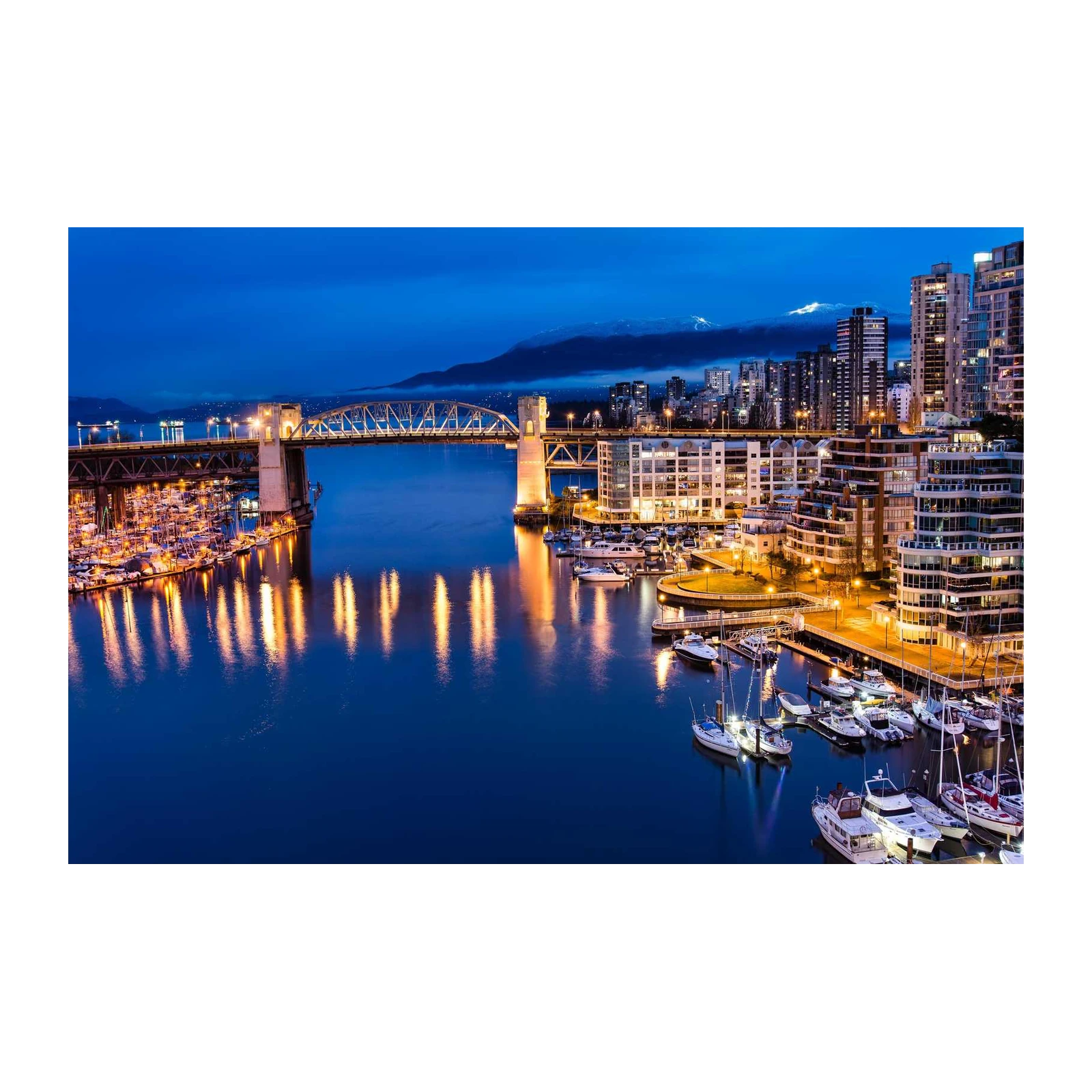 Vancouver Skyline & Bridge Wall Art